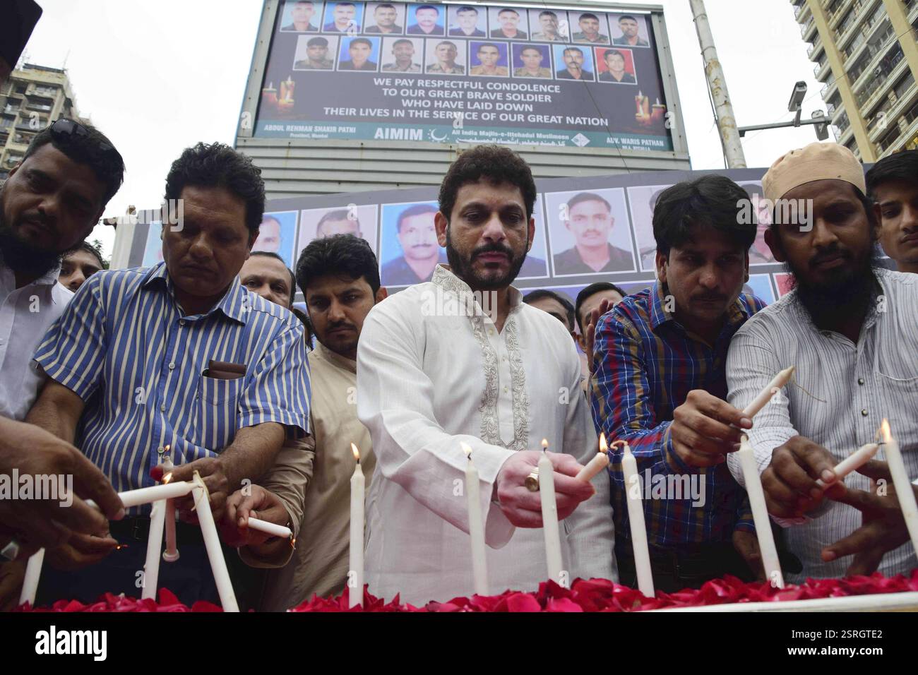 All India Majlis-e-Ittehadul Muslimeen (AIMIM) workers pay candle light ...