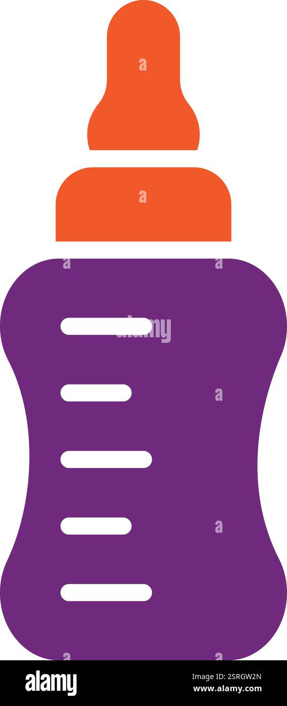 Baby bottle Vector Icon Design Illustration Stock Vector