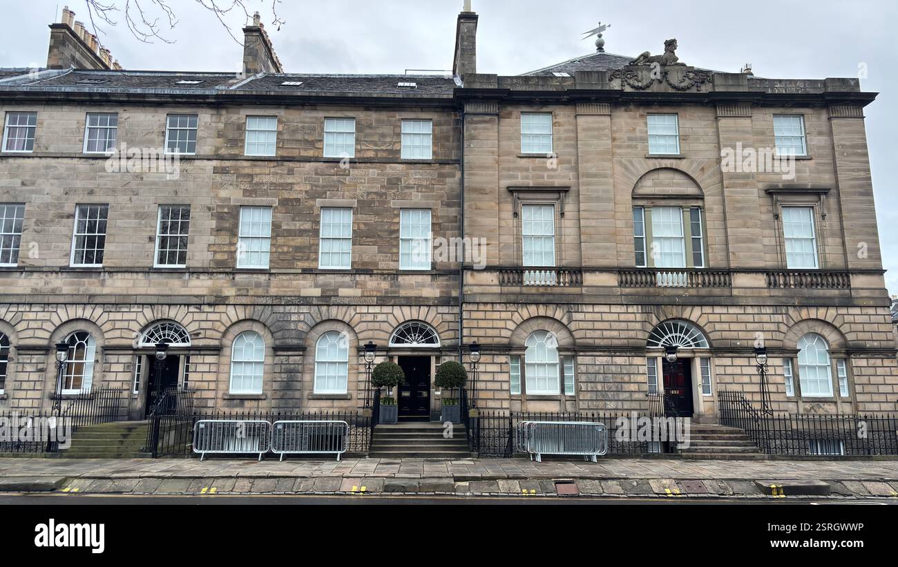 Victorian Houses in Charlotte Square, Edinburgh. Scotland - Smartphone Captured Stock Image