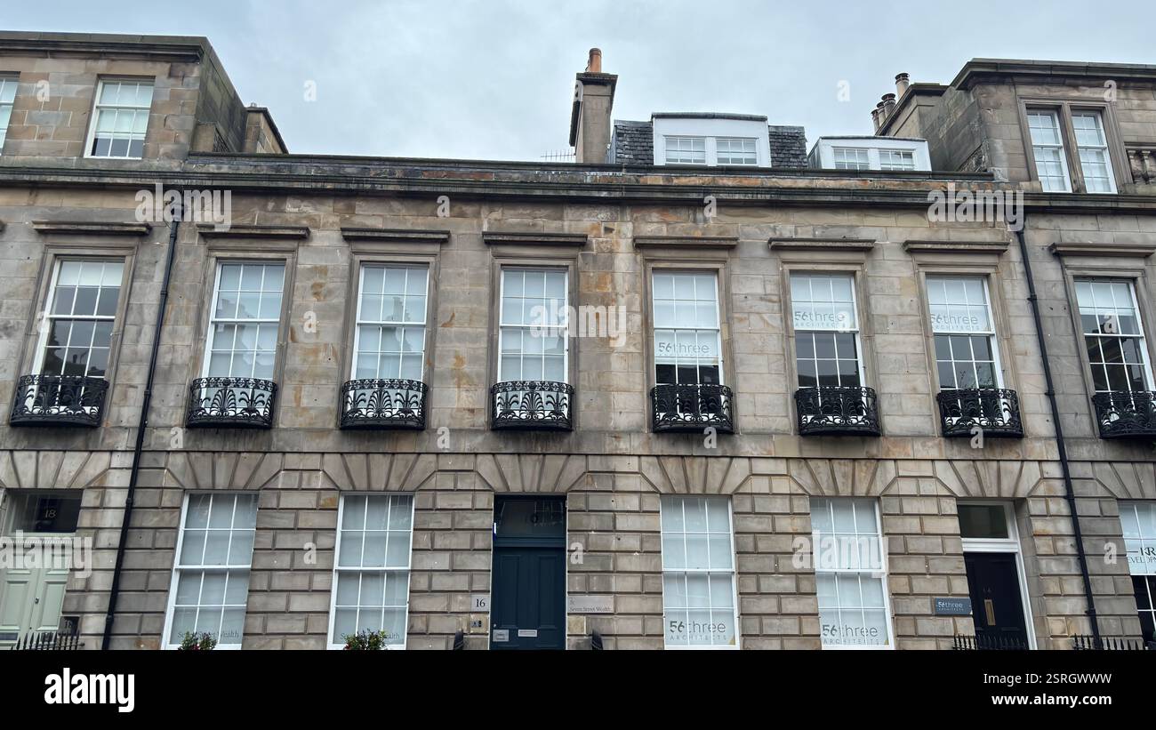 Victorian Houses in Charlotte Square, Edinburgh. Scotland - Smartphone Captured Stock Image