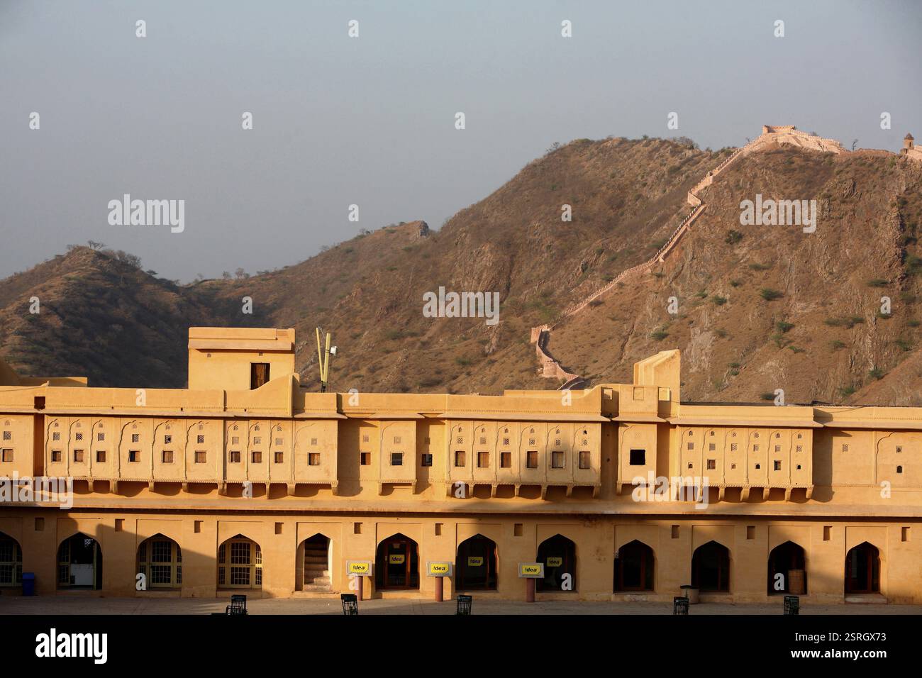 Structure inside Amber as Amer fort in 1592, Jaipur, Rajasthan in India ...