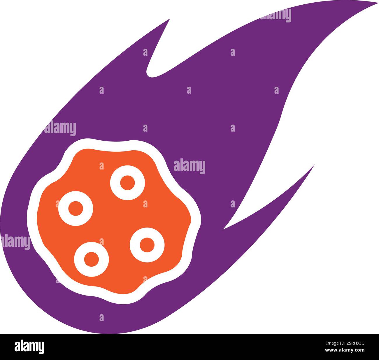 Comet Vector Icon Design Illustration Stock Vector Image & Art - Alamy