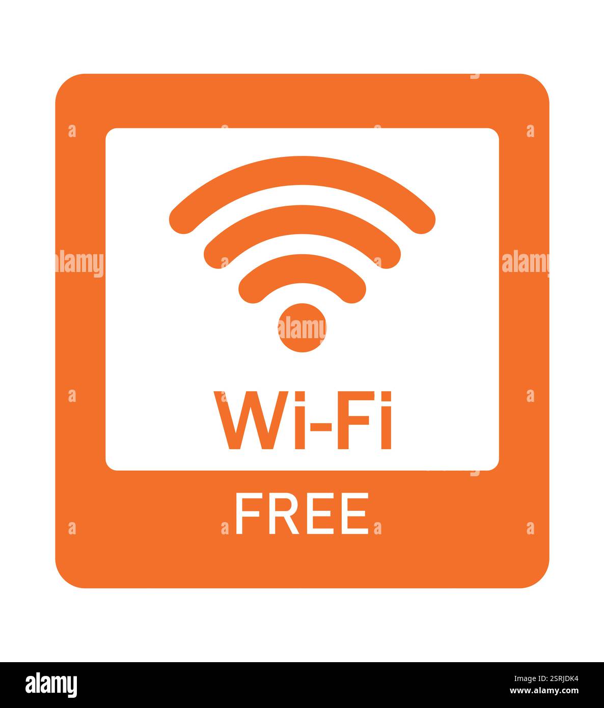 Free WiFi Icons Symbol Set.Free WiFi icon set symbol. color Vector wifi sign on white background. Wifi signal, public place, restaurant, access point. Stock Vector