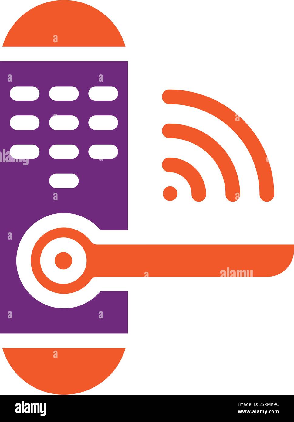Smart door Vector Icon Design Illustration Stock Vector