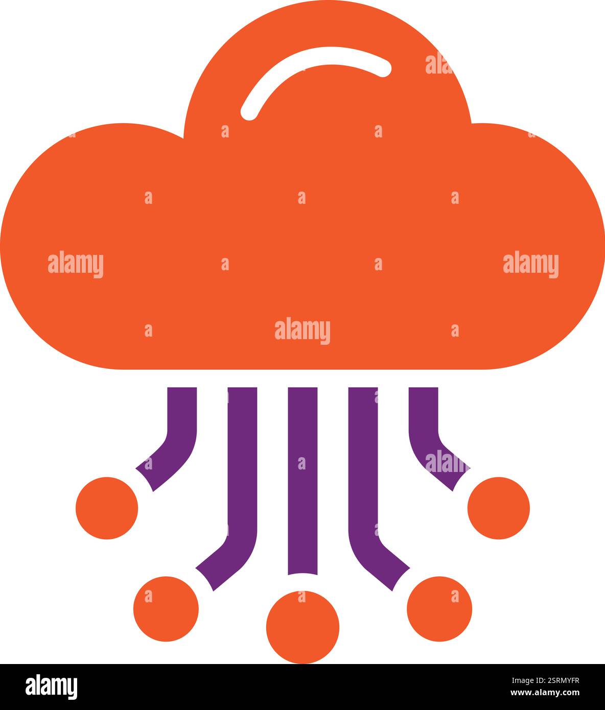 Cloud Hosting Vector Icon Design Illustration Stock Vector