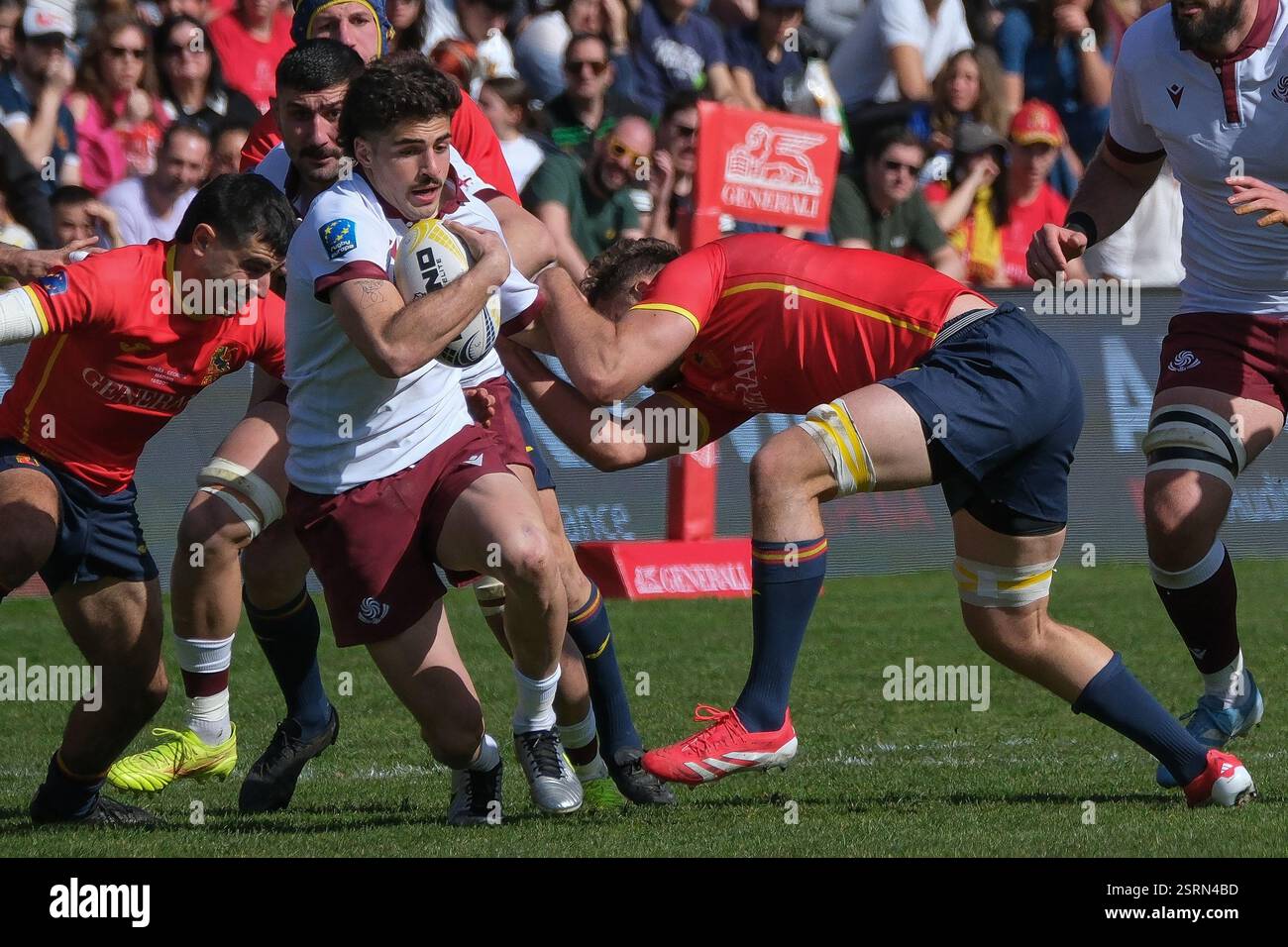 Players of Georgia during Rugby Europe Championship match between Spain ...