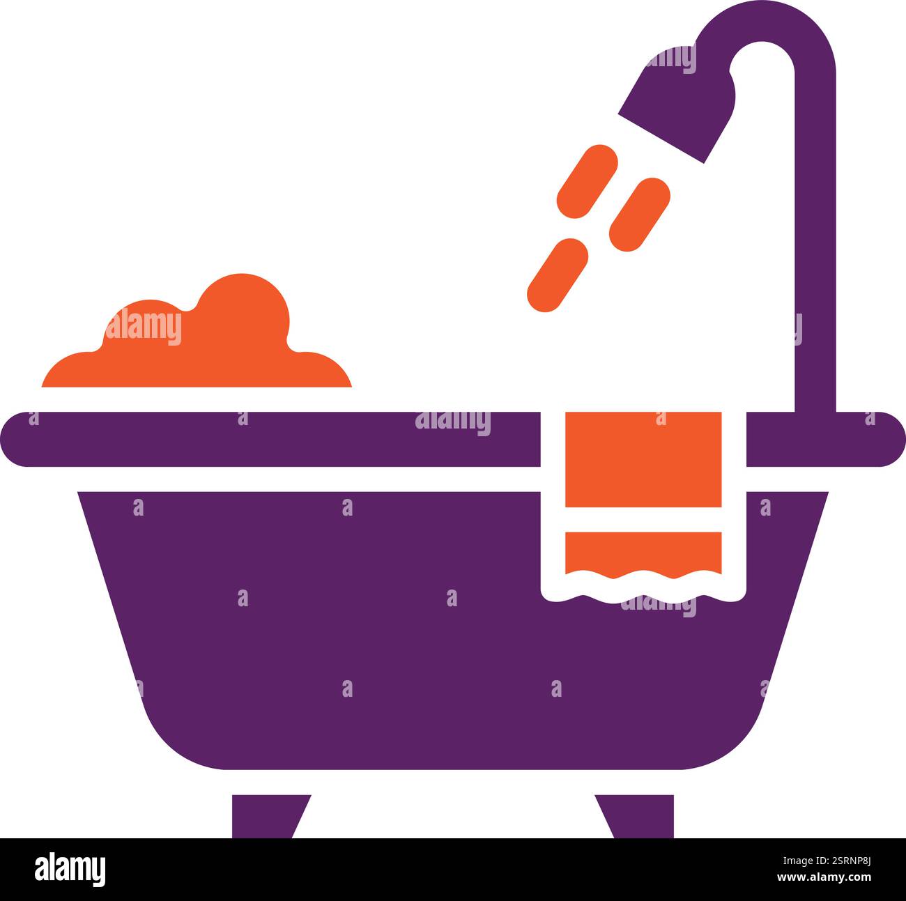 Bathtub Vector Icon Design Illustration Stock Vector