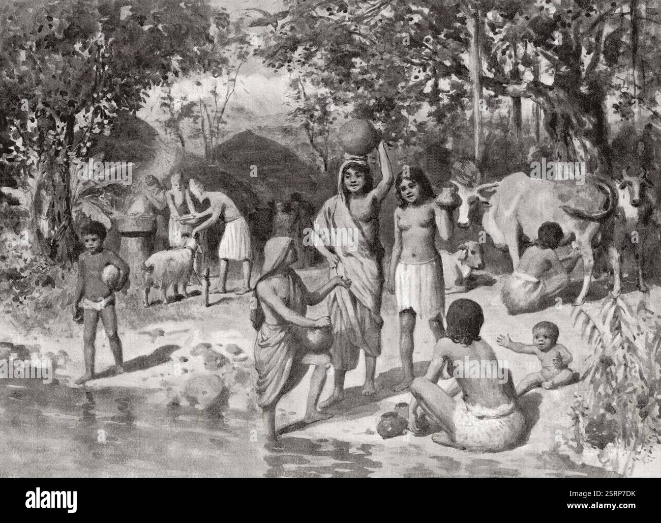 Indo Aryan settlement in ancient India Stock Photo - Alamy