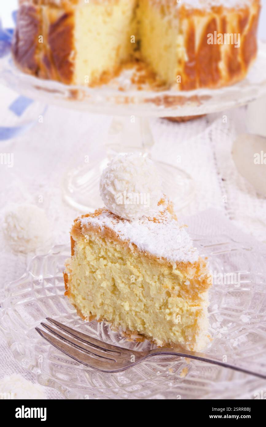 Kokos quark cake Stock Photo - Alamy