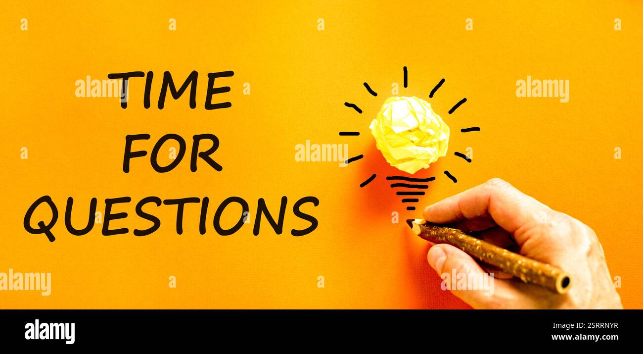 Time for questions symbol. Concept words Time for questions on ...