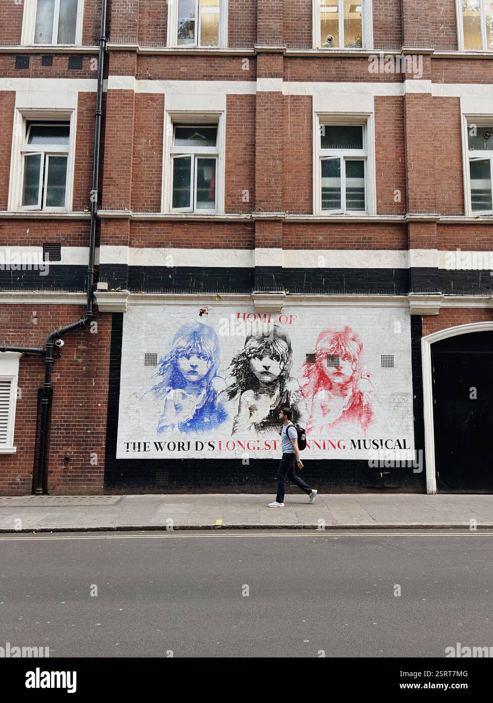 Les Miserables Advertisement in the West End | London, England - Smartphone Captured Stock Image