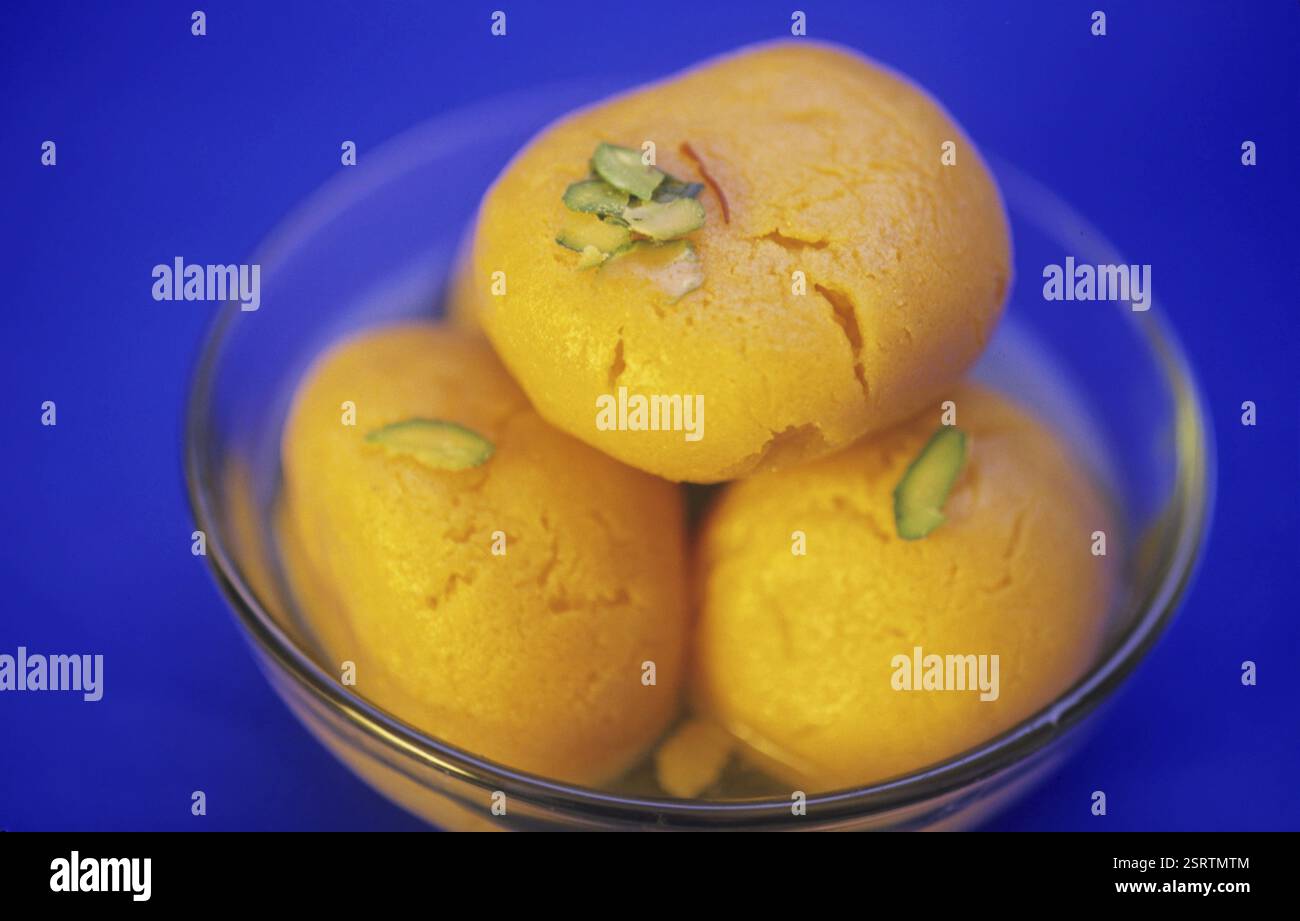 Indian Sweets - Raj Bhog Stock Photo