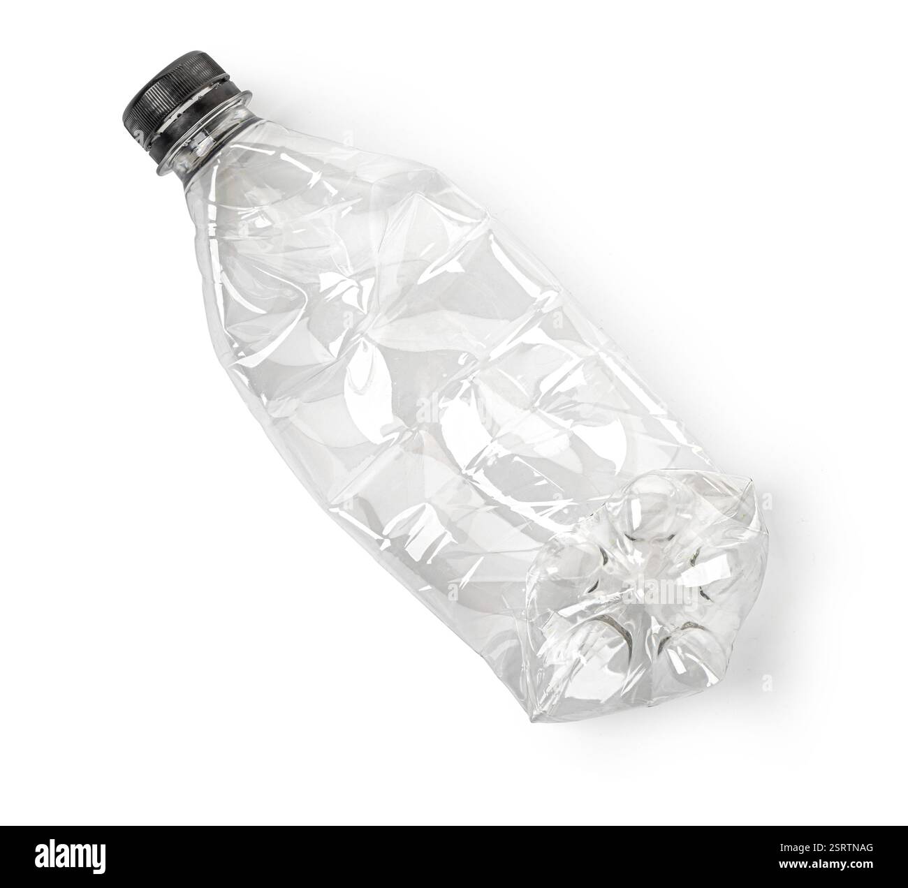 Used plastic bottles on white background with clipping path Stock Photo ...