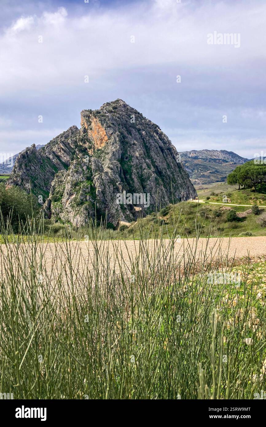 Hiking to Montejaque dam (Presa de Montejaque) and Hundidero cave (Cueva del Hundidero) in the province of Malaga, Andalusia, Spain - Smartphone Captured Stock Image
