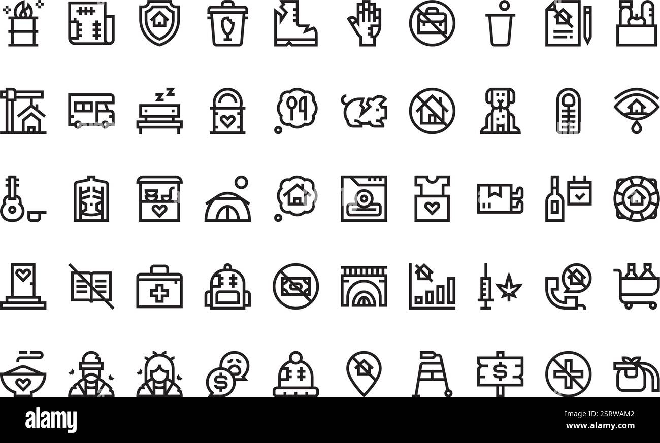 High-Quality Vector Icons Collection with Editable Stroke. Ideal for Professional and Creative Projects. Stock Vector