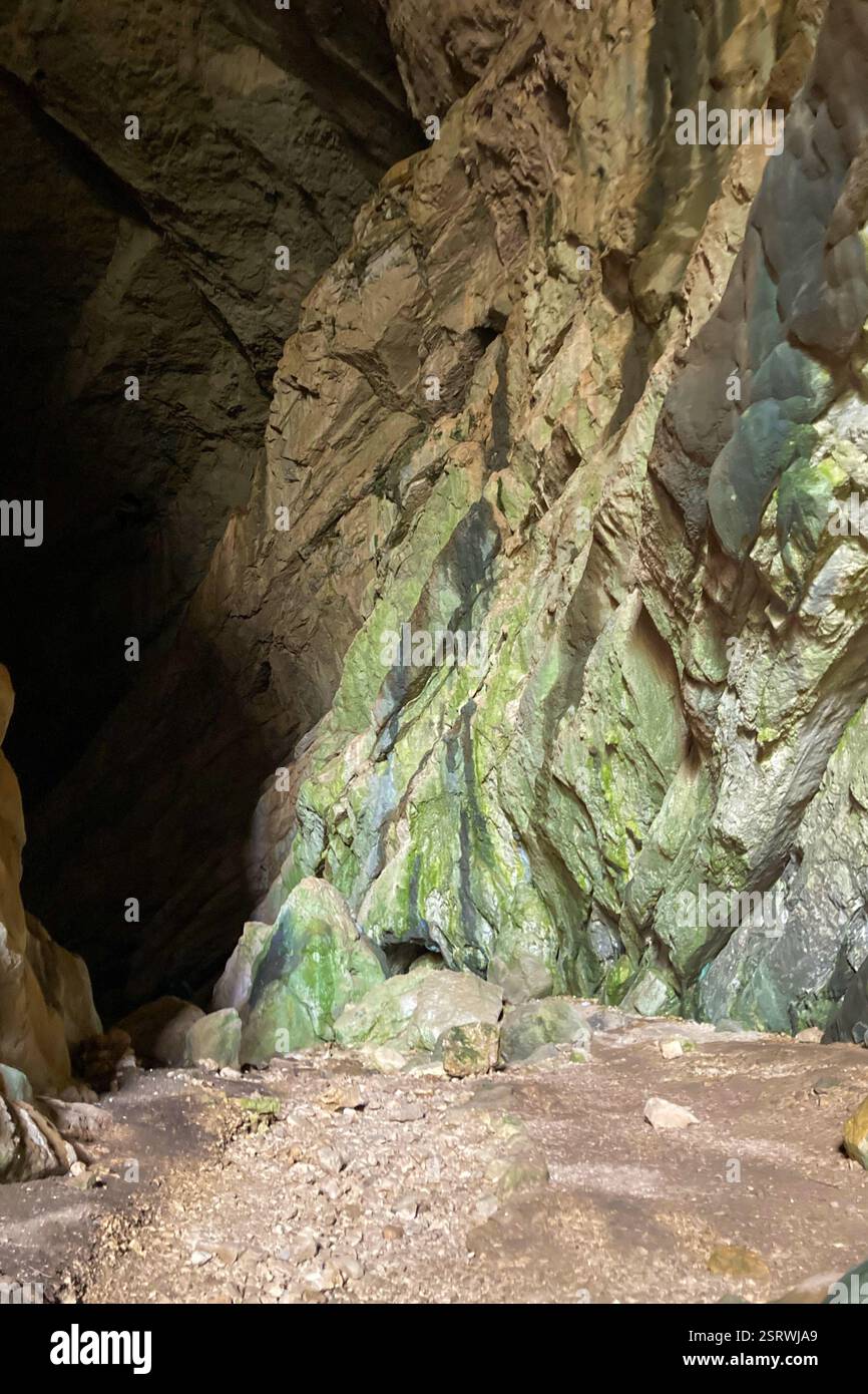 Hiking to Montejaque dam (Presa de Montejaque) and Hundidero cave (Cueva del Hundidero) in the province of Malaga, Andalusia, Spain - Smartphone Captured Stock Image