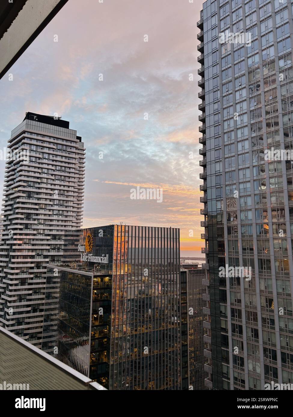 Skyscrapers at Sunrise | Toronto, Canada - Smartphone Captured Stock Image