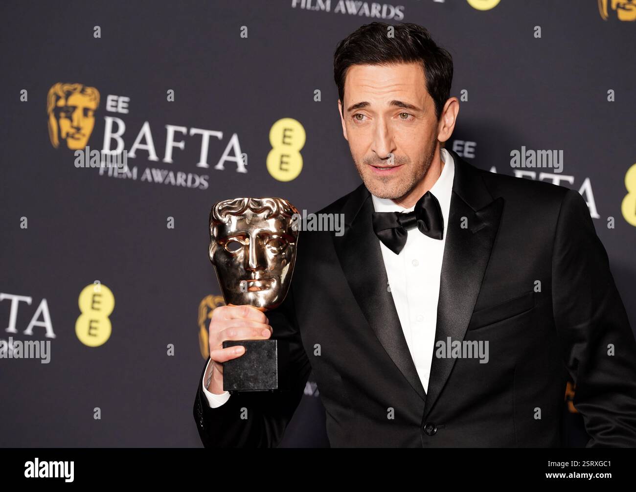 Adrien Brody in the press room after winning the Best Actor in a ...