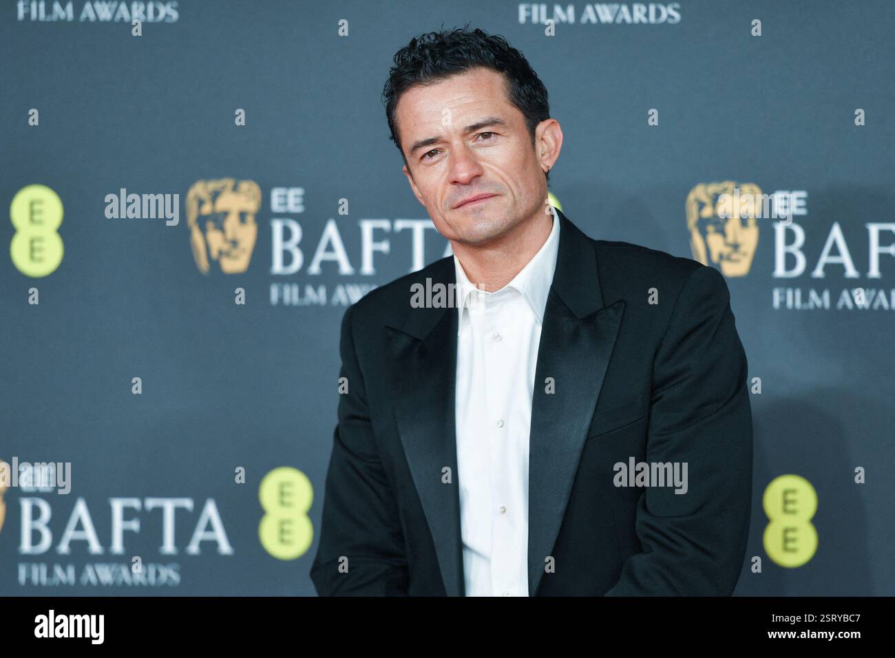 Orlando Bloom attending the 2025 EE BAFTA Film Awards at The Royal ...
