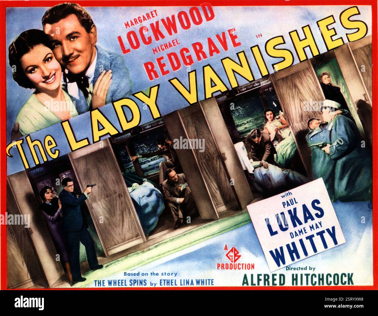 THE LADY VANISHES Directed by Alfred Hitchcock MARGARET LOCKWOOD, MICHAEL REDGRAVE     Date: 1938 Stock Photo