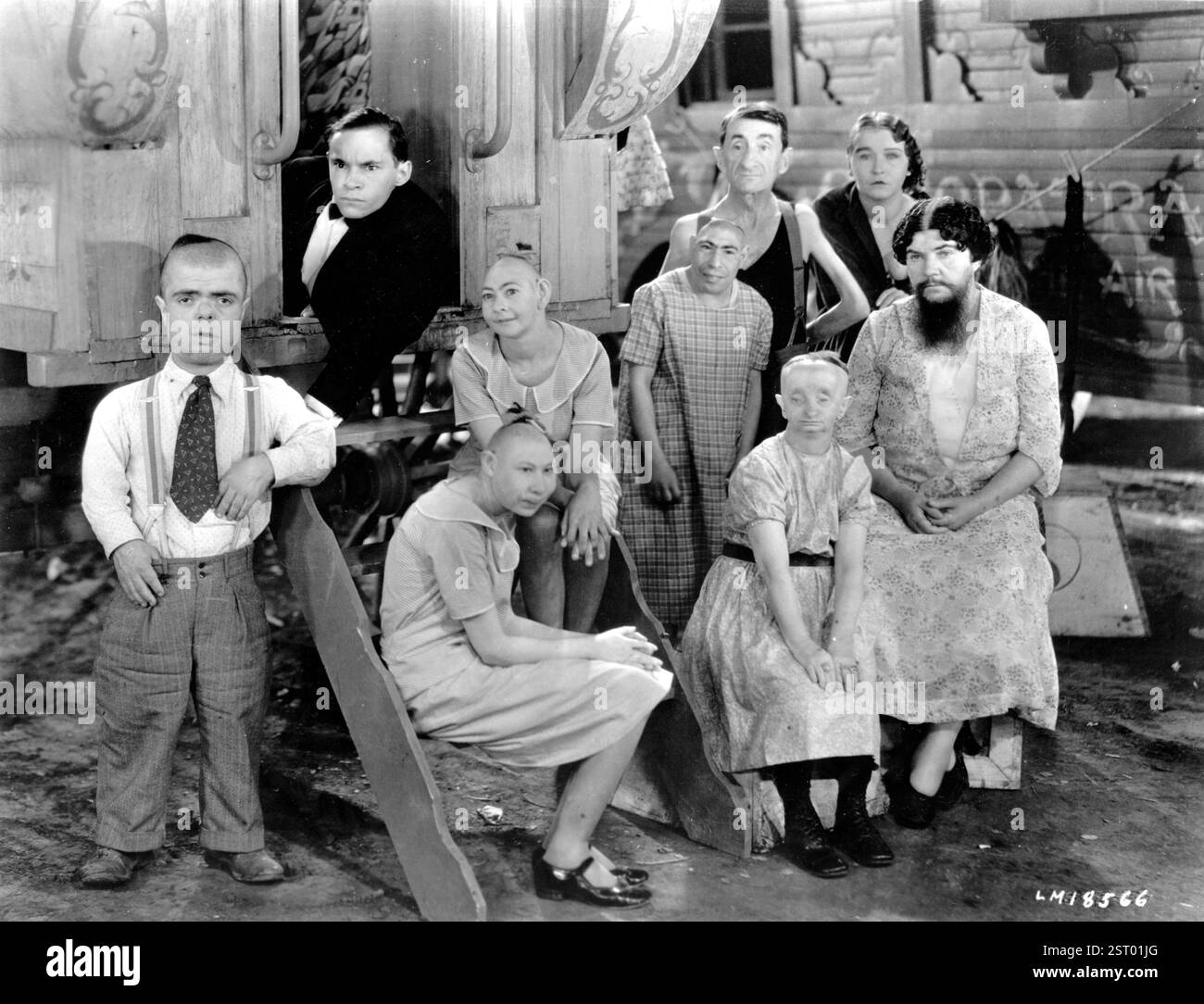 FREAKS [unidentified], JOHNNY ECK, ZIPand PIP, SCHLITZE [above], KOO KOO THE BIRD GIRL, PETER ROBINSON, JOSEPHINE JOSEPH, OLGA RODERICK     Date: 1932 Stock Photo