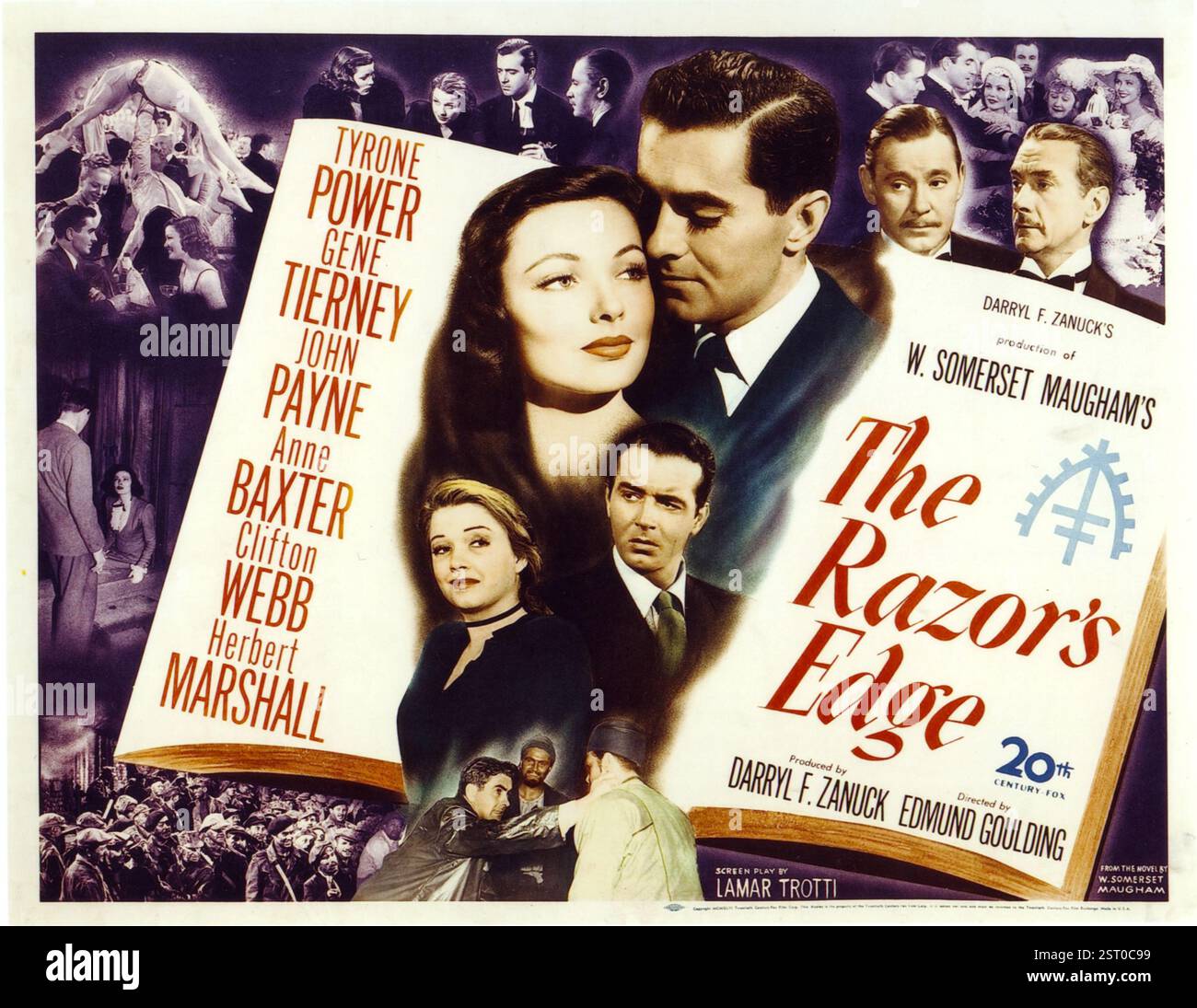 THE RAZOR'S EDGE [US 1946] GENE TIERNEY, TYRONE POWER, ANNE BAXTER ...