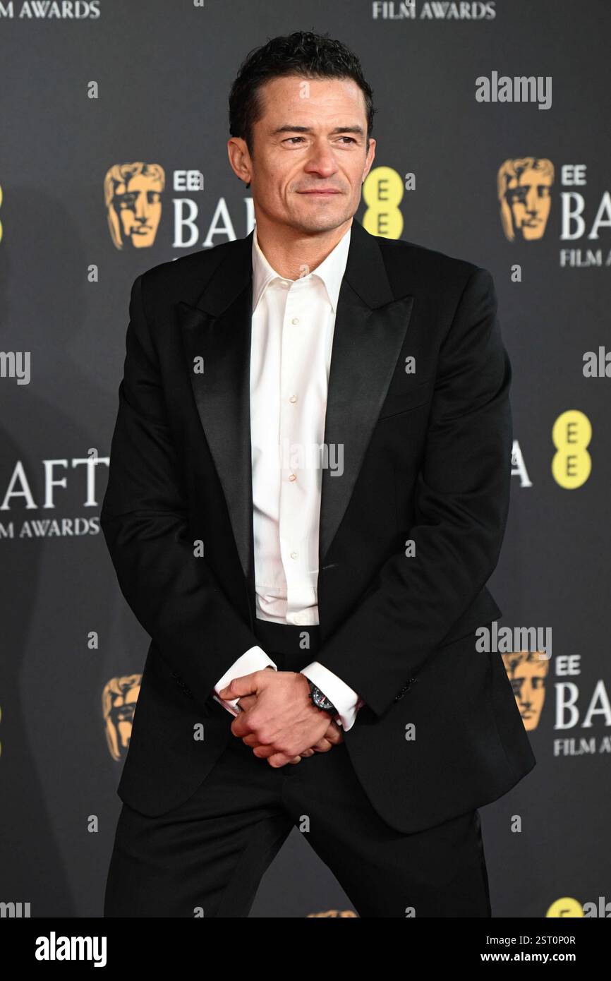 English actor Orlando Bloom attends a press conference for