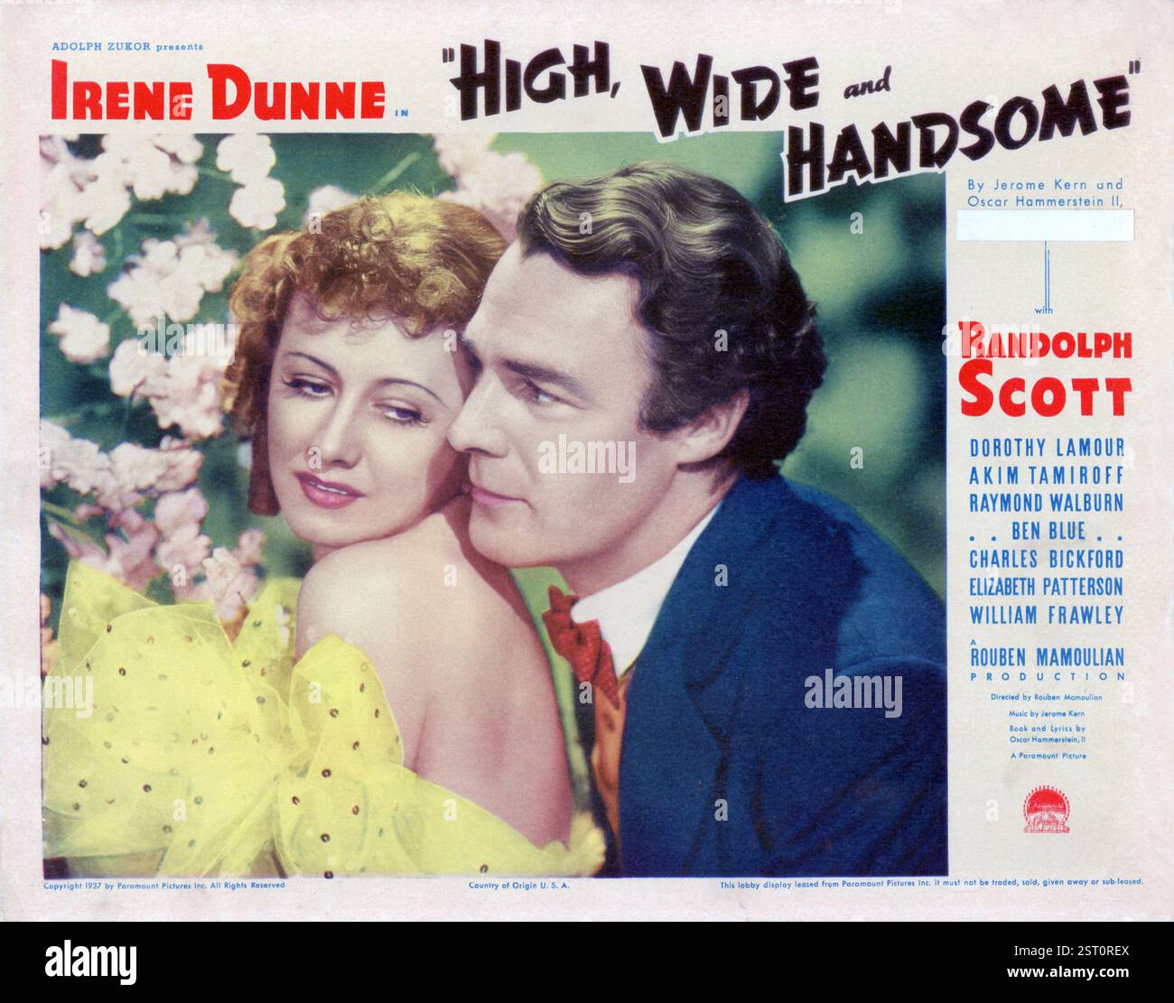 HIGH, WIDE AND HANDSOME [US 1937] IRENE DUNNE, RANDOLPH SCOTT Date ...