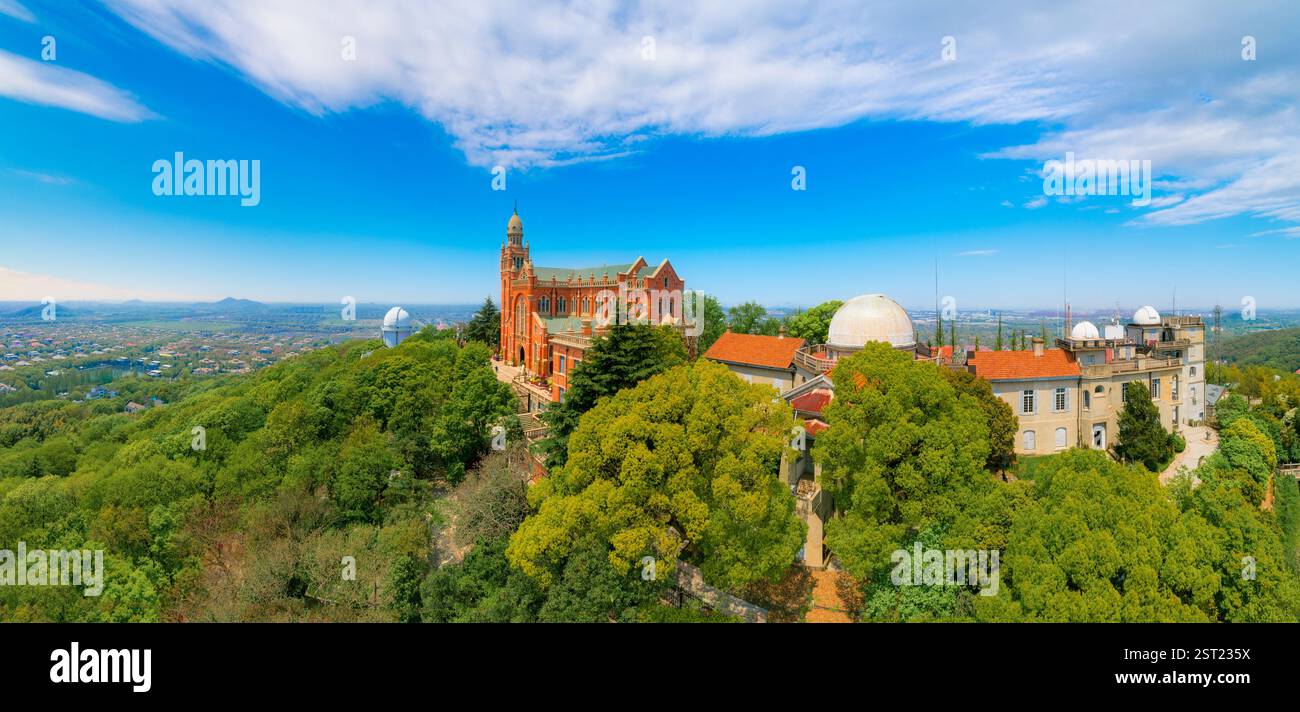 Architectural Scenery at the Top of Sheshan Mountain in Shanghai, China ...