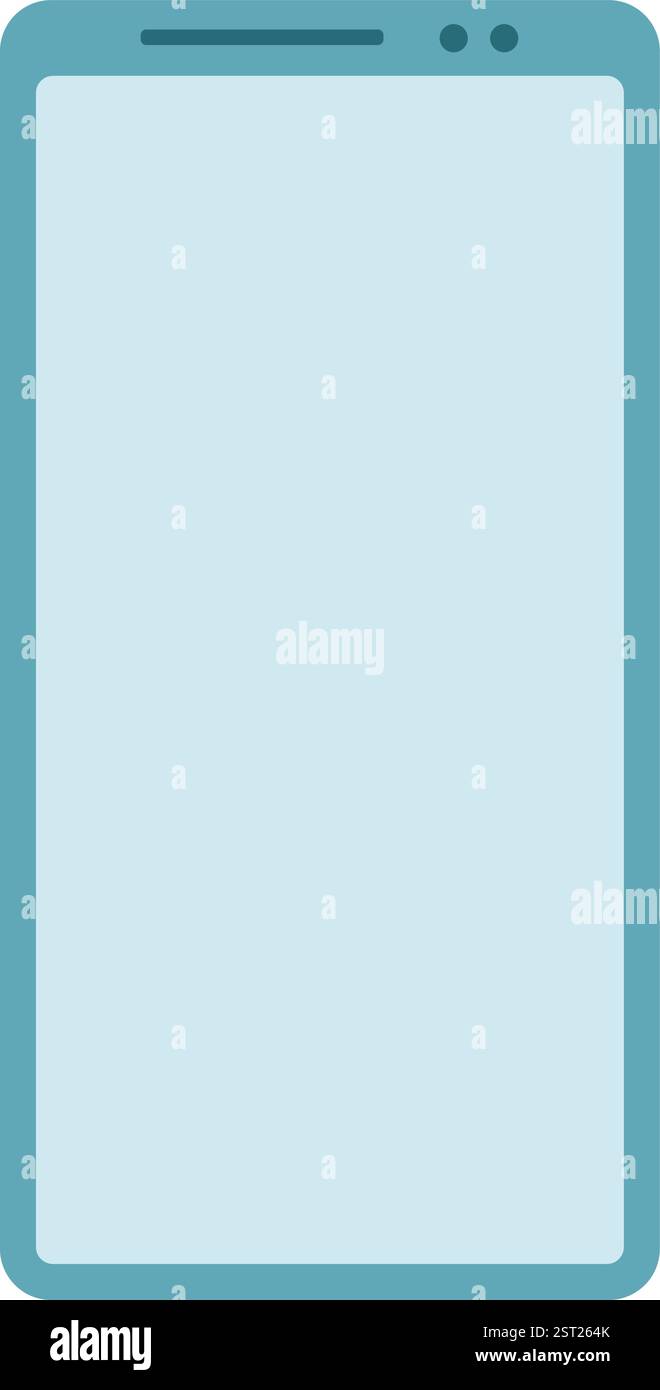Blank Smartphone Template In Flat Design Stock Vector