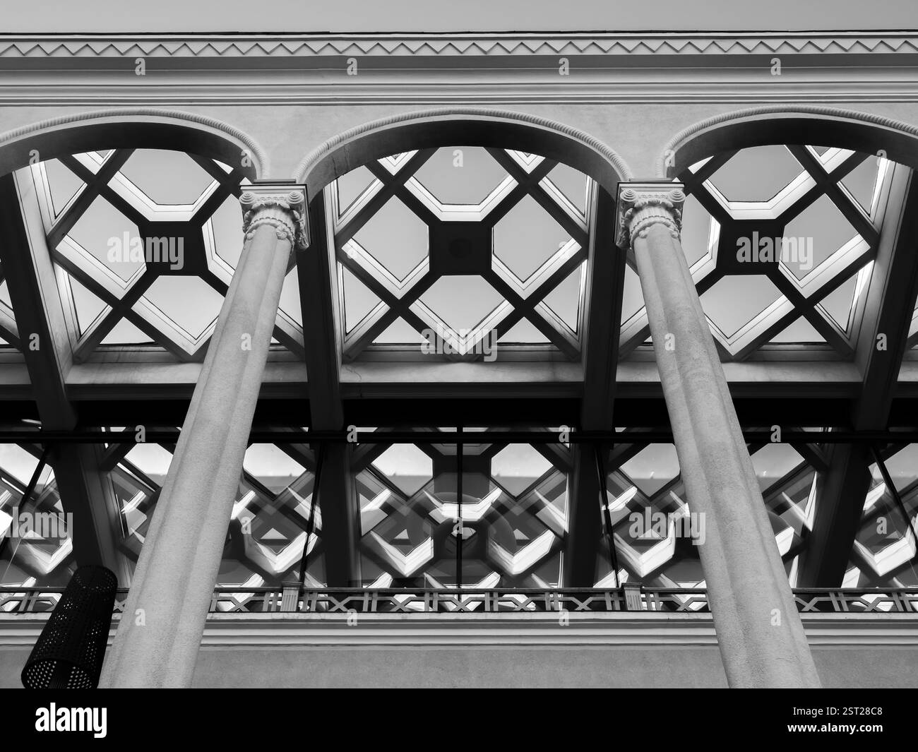 Abstract geometric pattern from bottom view of vintage design ...