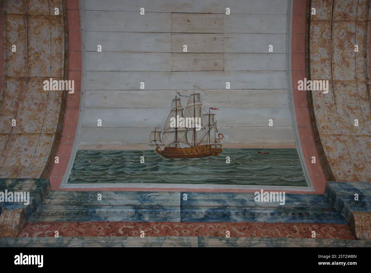 Weathered brick wall. Sintra, Portugal. Centuries-old history etched in stone. Timeless urban texture. Stock Photo