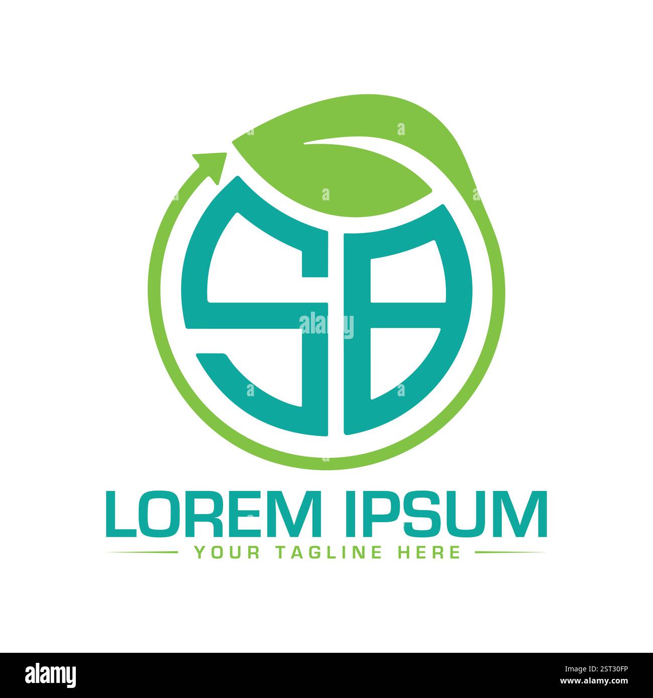 SB Letter Logo Design Stock Vector