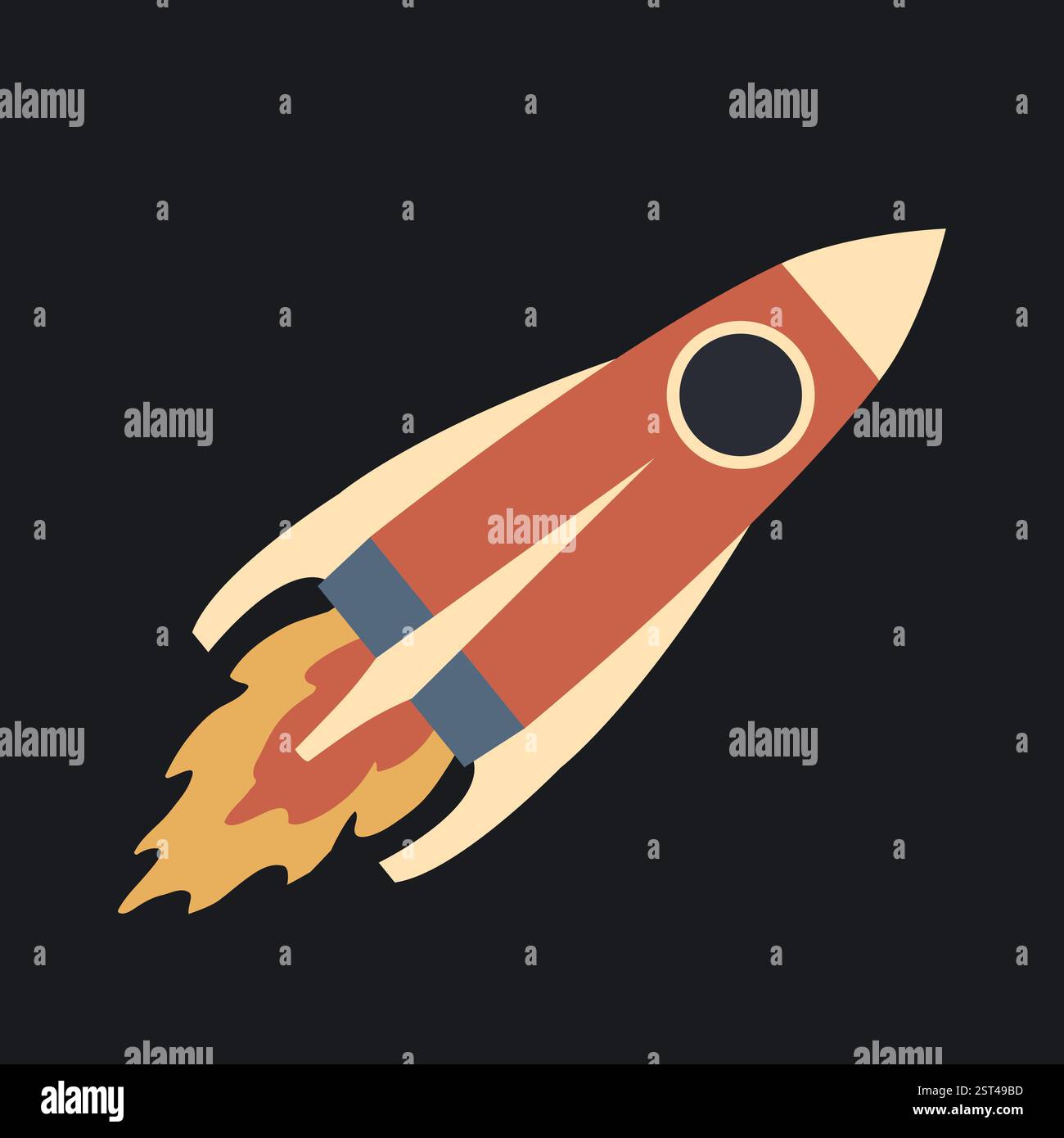 Rocket isolated icon. Vector illustration Stock Vector Image & Art - Alamy