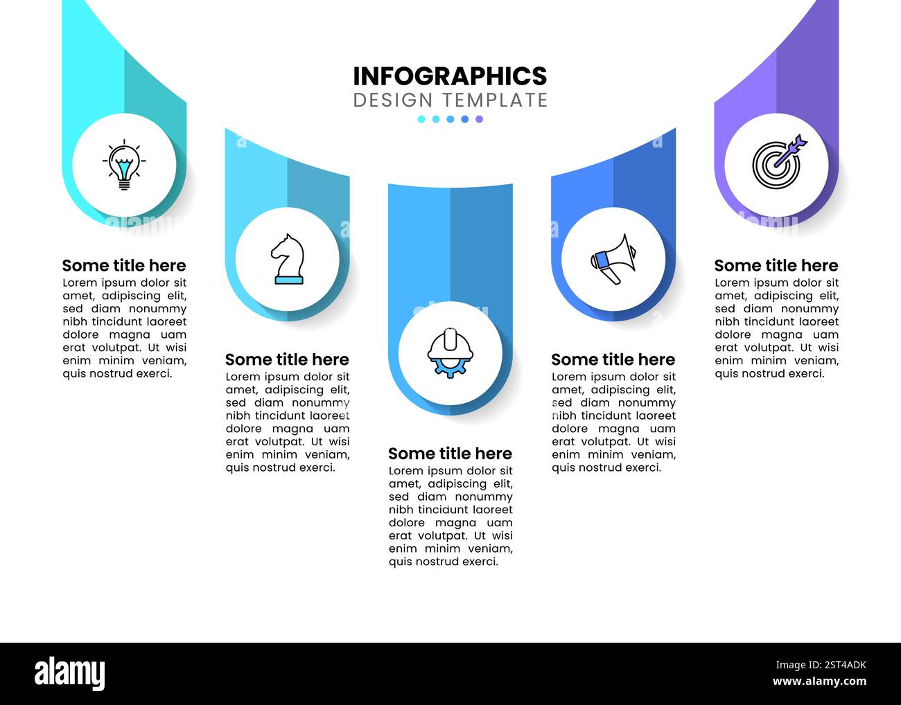Infographic template with icons and 5 options or steps. Circle. Can be ...