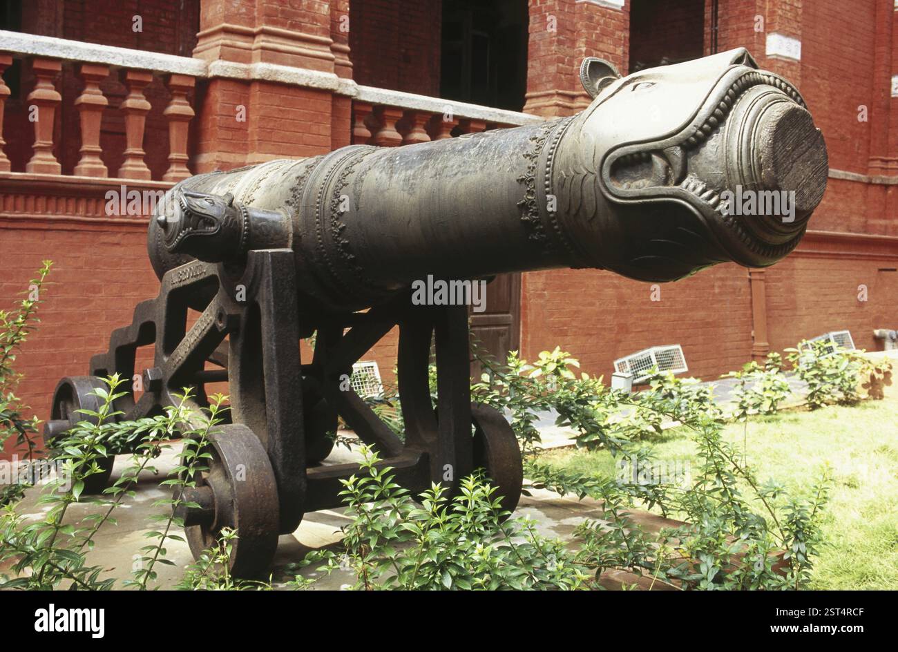 Cannon used by tippu in 1799 war, government museum, chennai, tamil ...