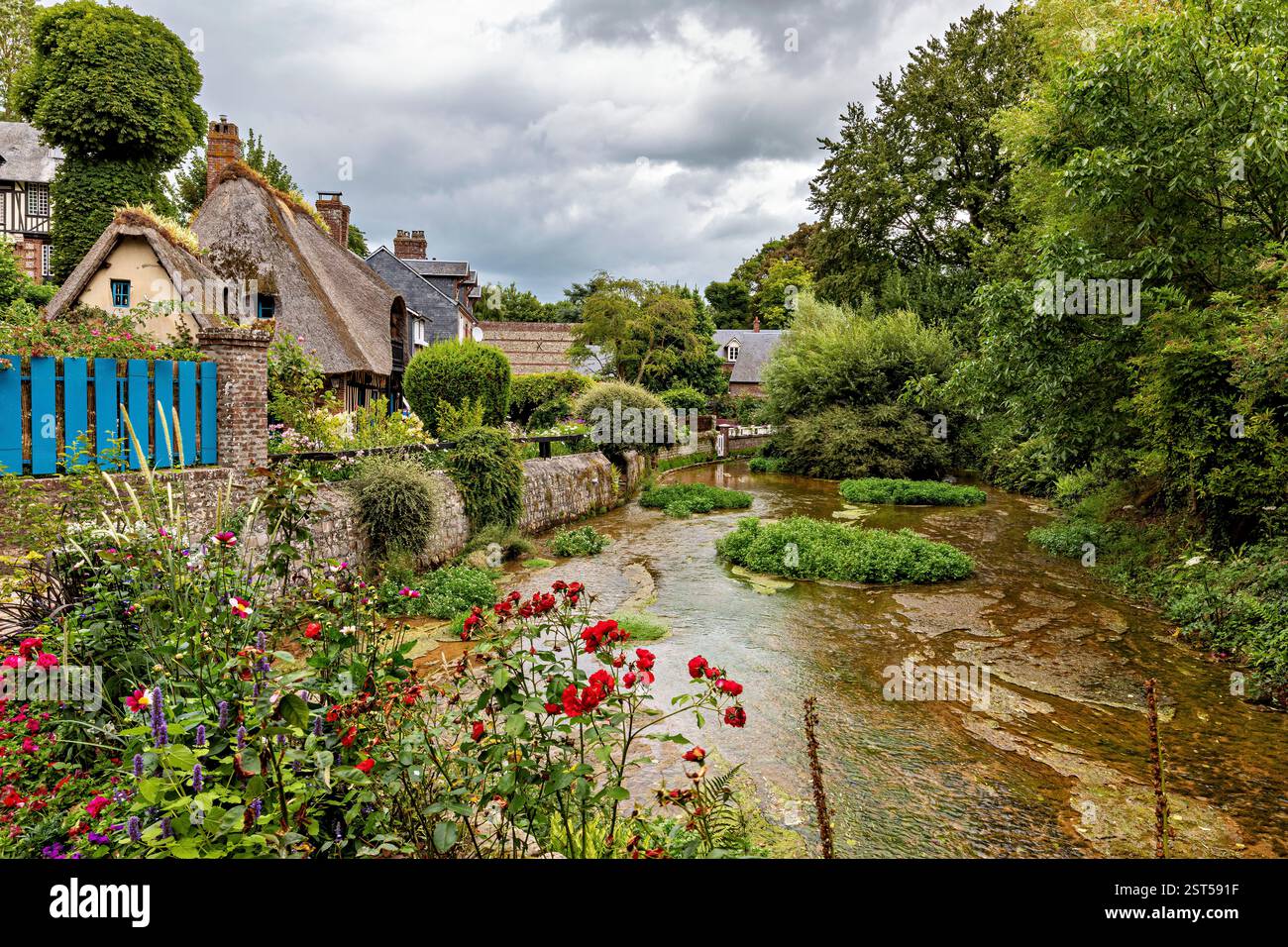 The Village Of Veules Les Roses In The Normandy Of France Stock Photo The Village Of Veules Les Roses In The Normandy Of France Stock Photo