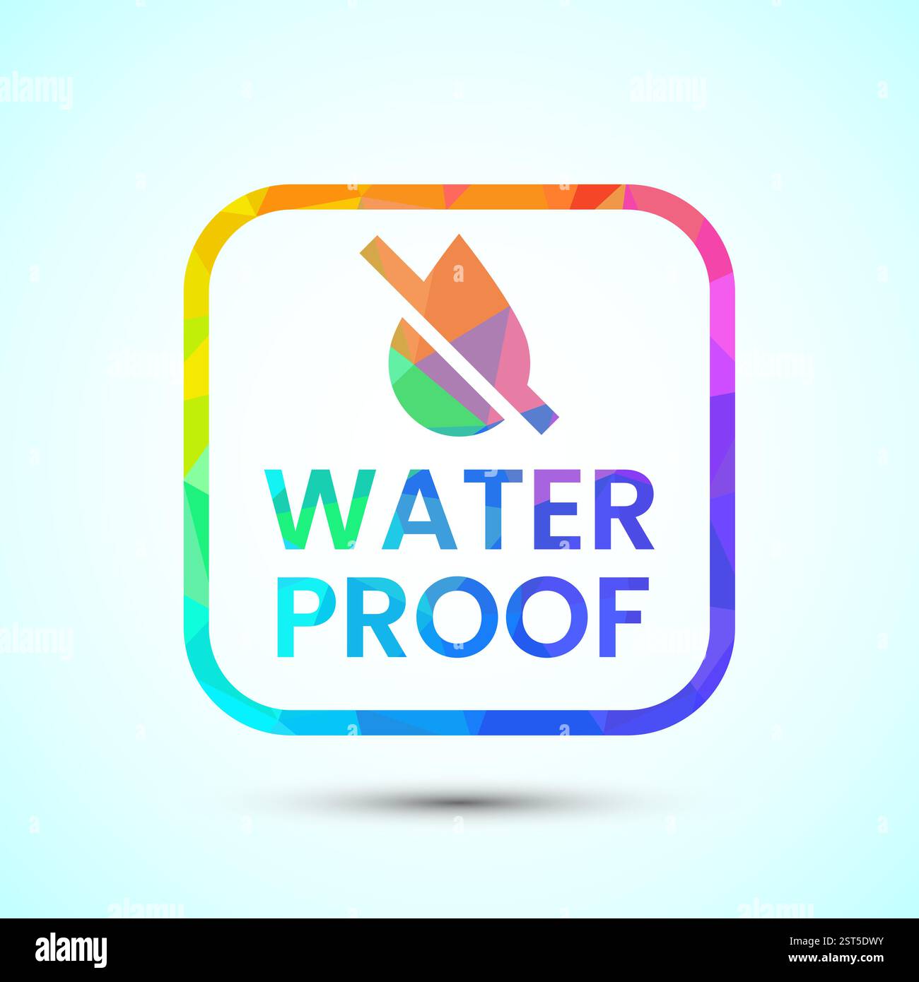Waterproof icon design illustration, water resistant signs, liquid ...