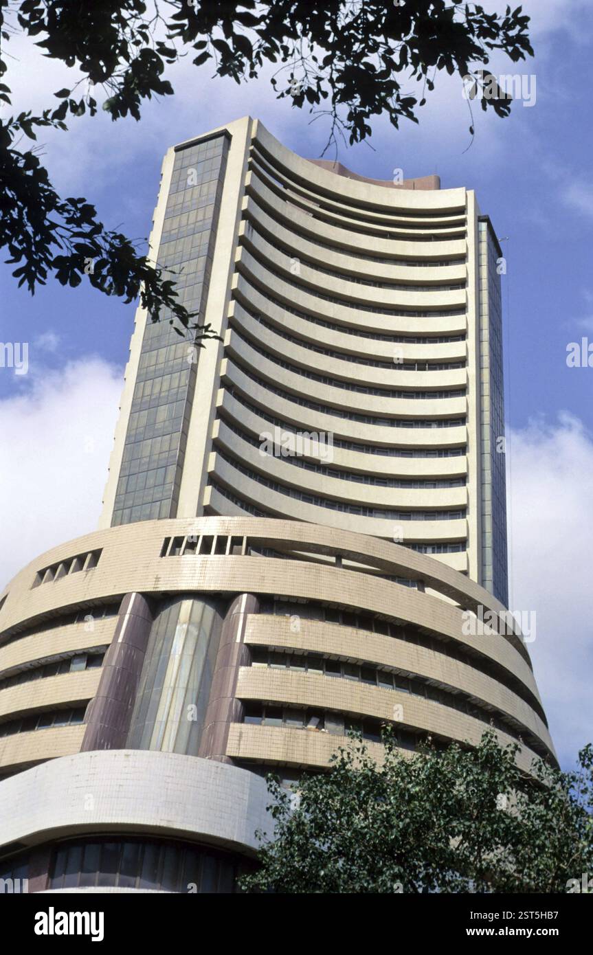 Stock Exchange Building, Mumbai, Maharashtra, India, Asia Stock Photo