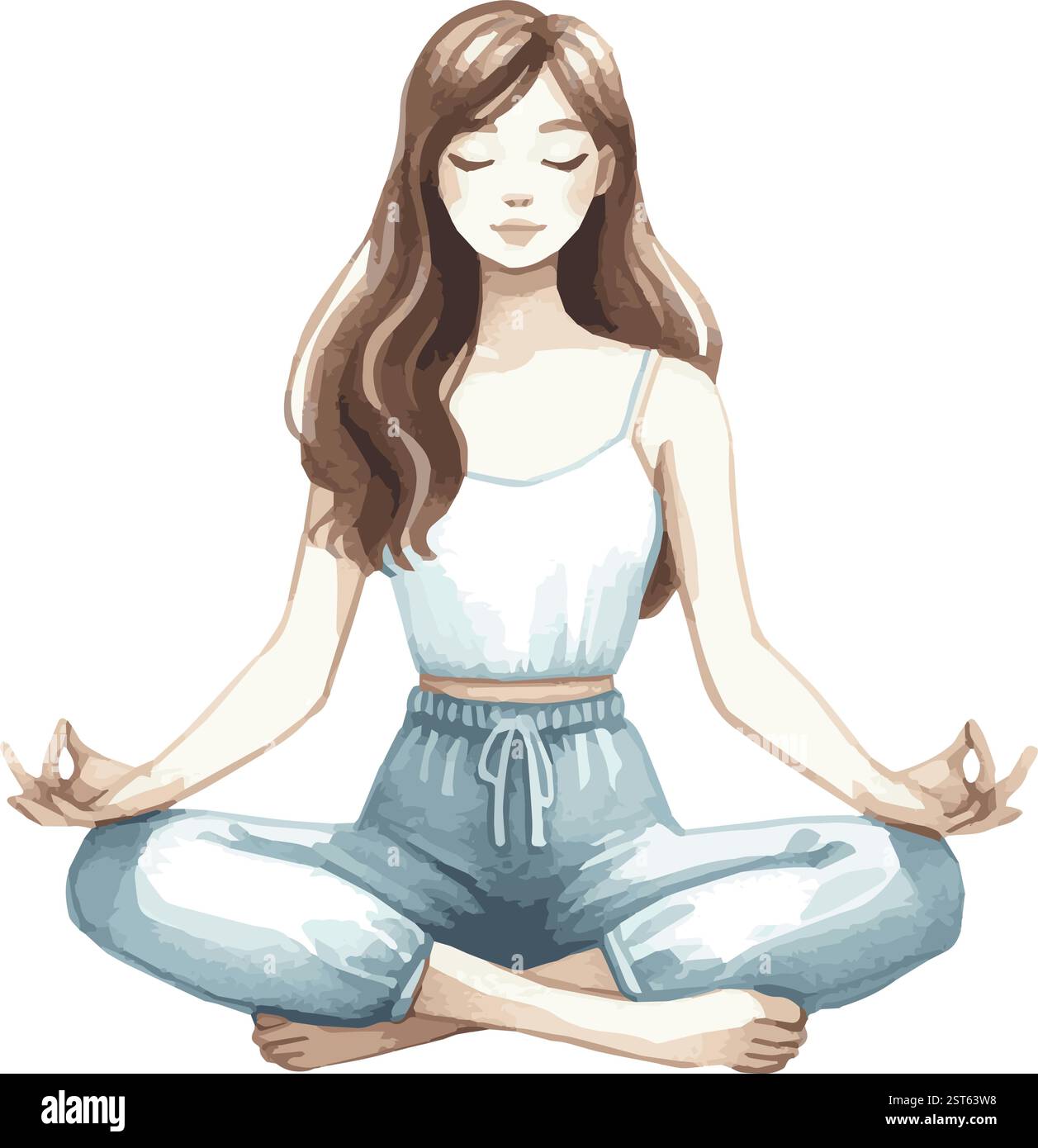 Vector Innerpeace Meditating inner peace in Stock Vector Images - Alamy