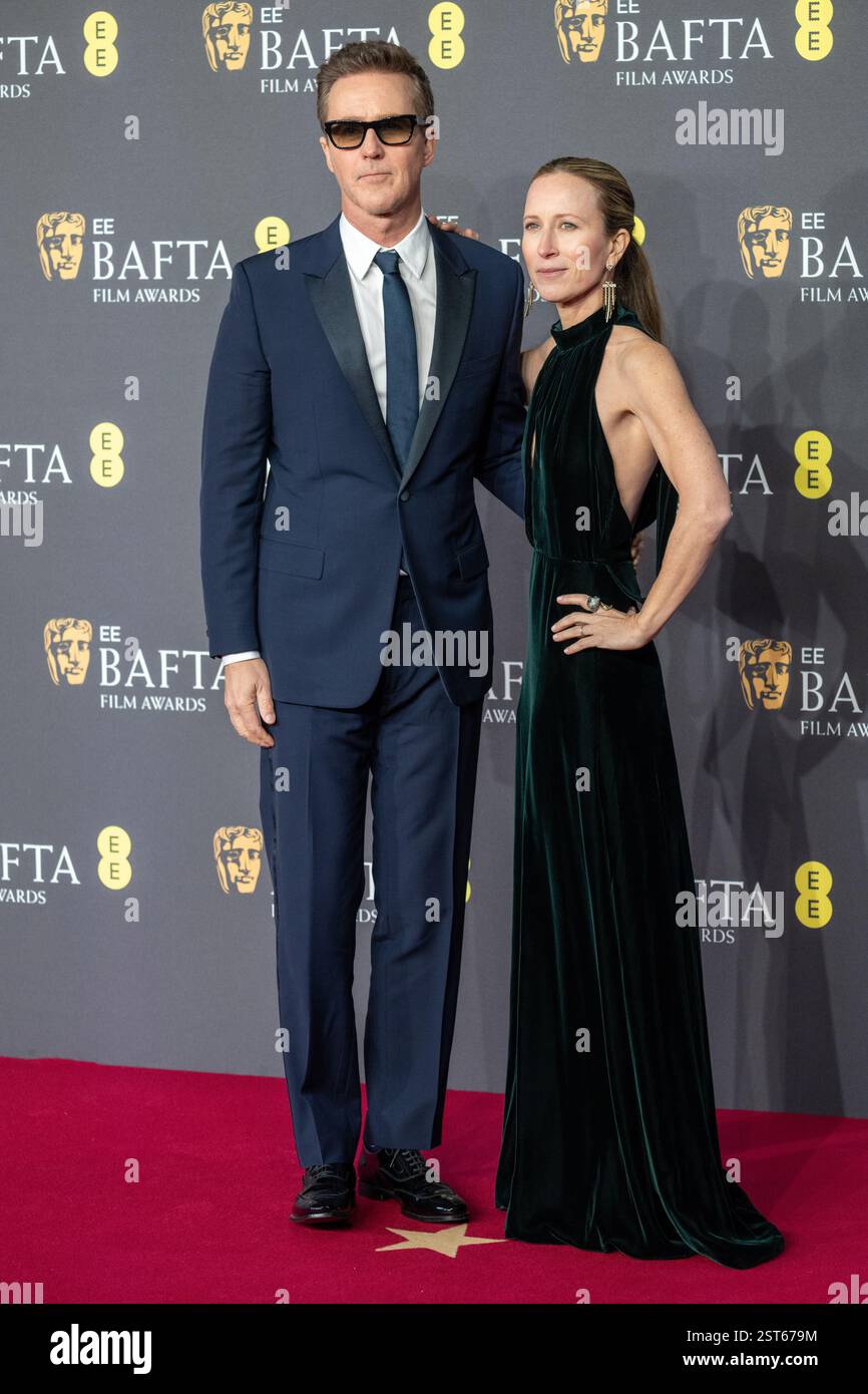 16 02 2025 London UK Edward Norton And Shauna Robertson Attends The 16-02-2025-london-uk-edward-norton-and-shauna-robertson-attends-the