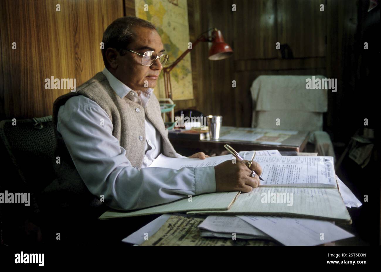 Man working in Office Stock Photo