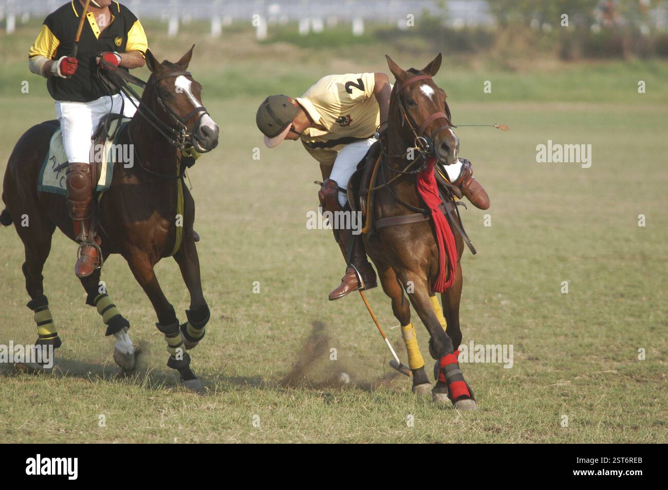 Game of Polo on the grounds of Mahalaxmi race course in Bombay now