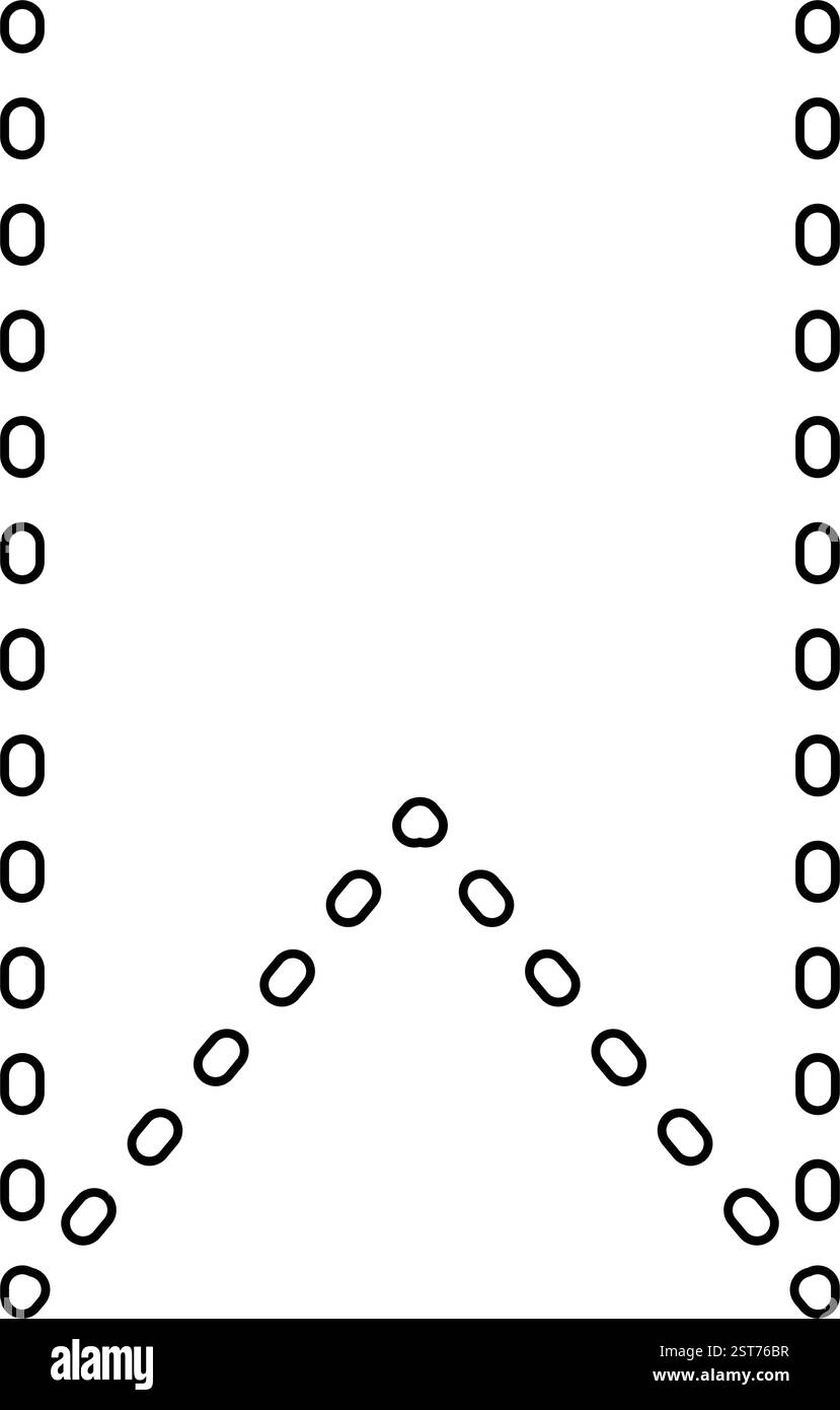 Tracing Alphabet letter W, prewriting dotted line element for ...