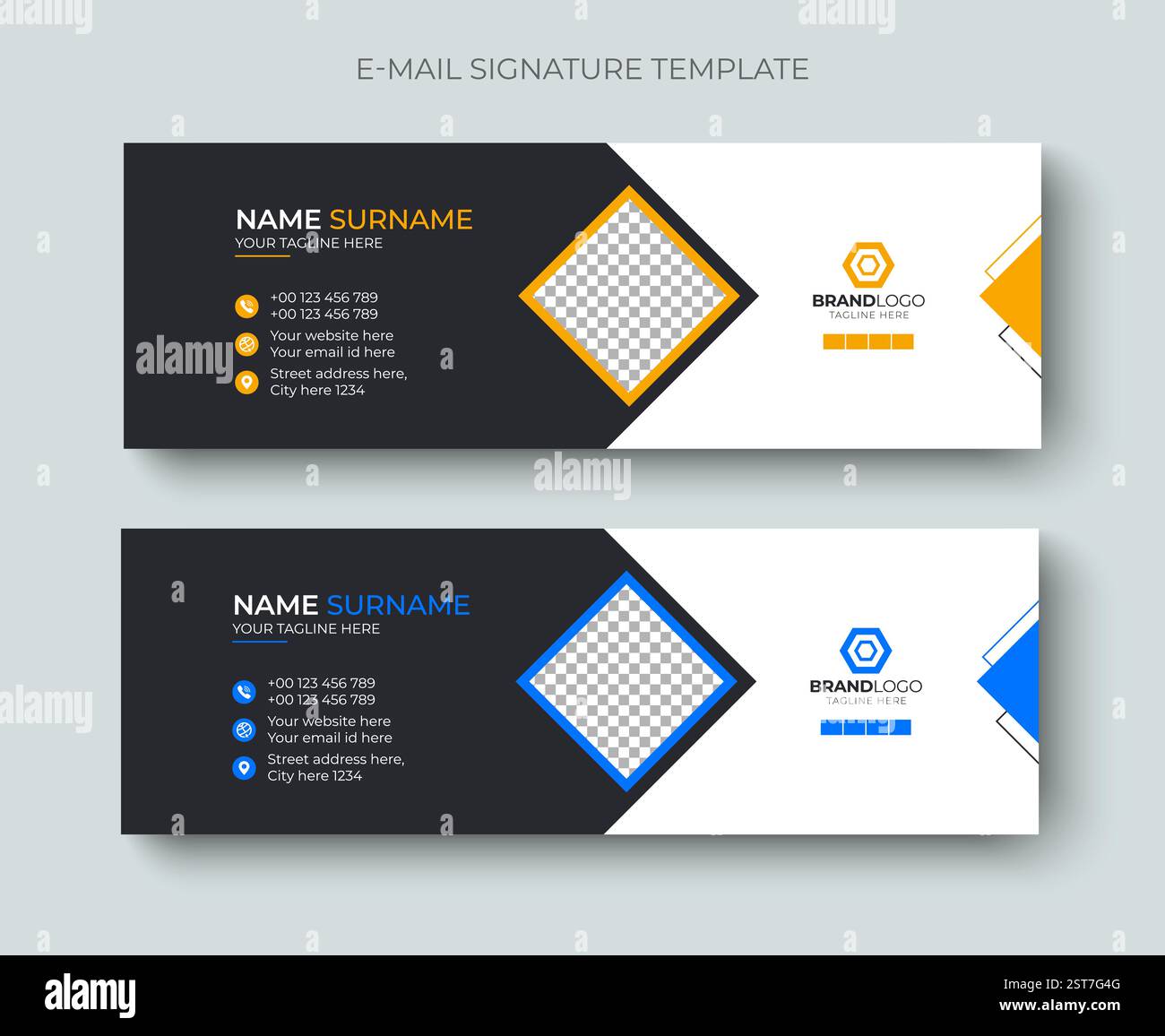 Creative and minimalist email signature or email footer layout template ...