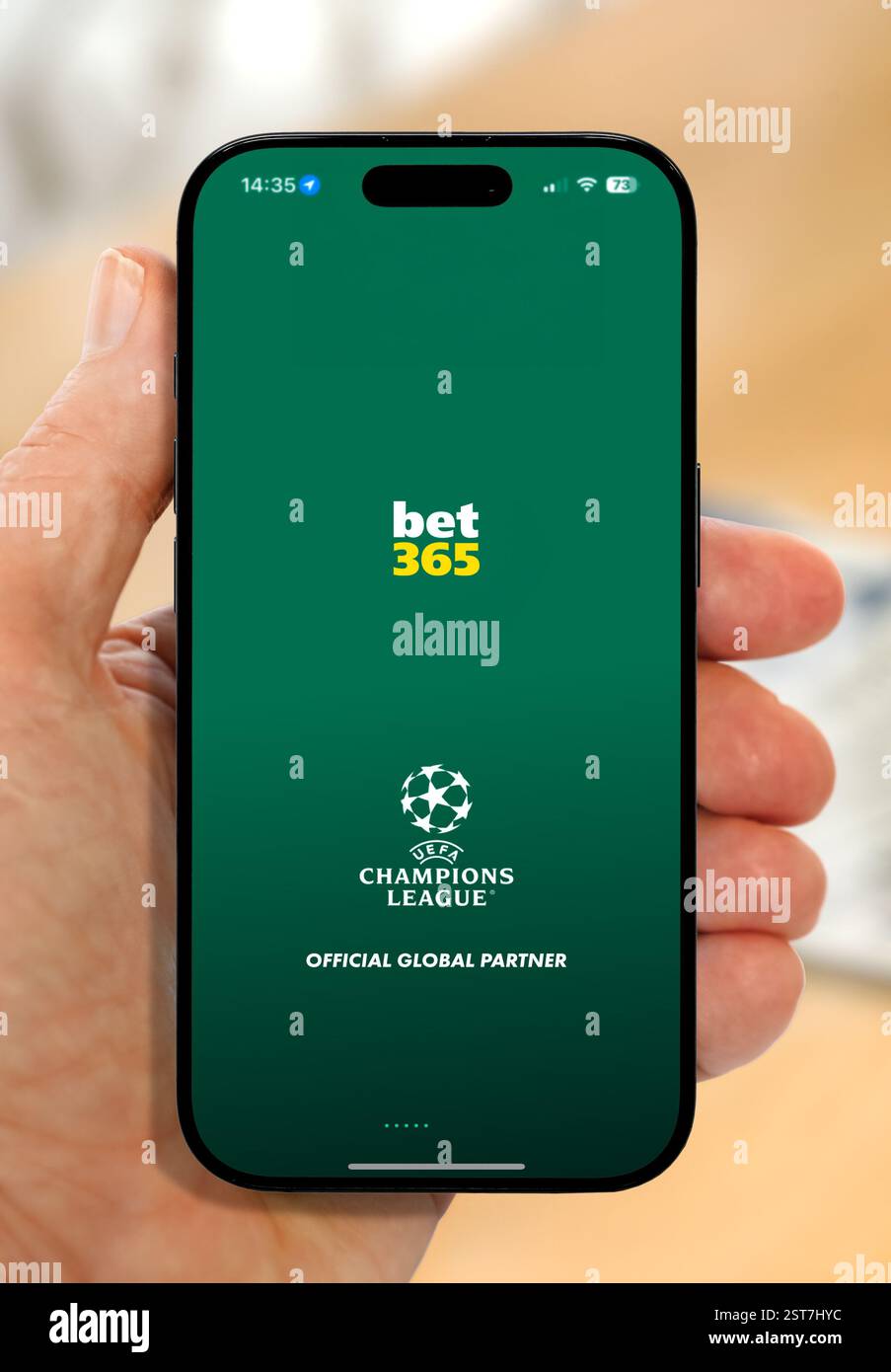 Imagen de la aplicación Bet365 en un iPhone