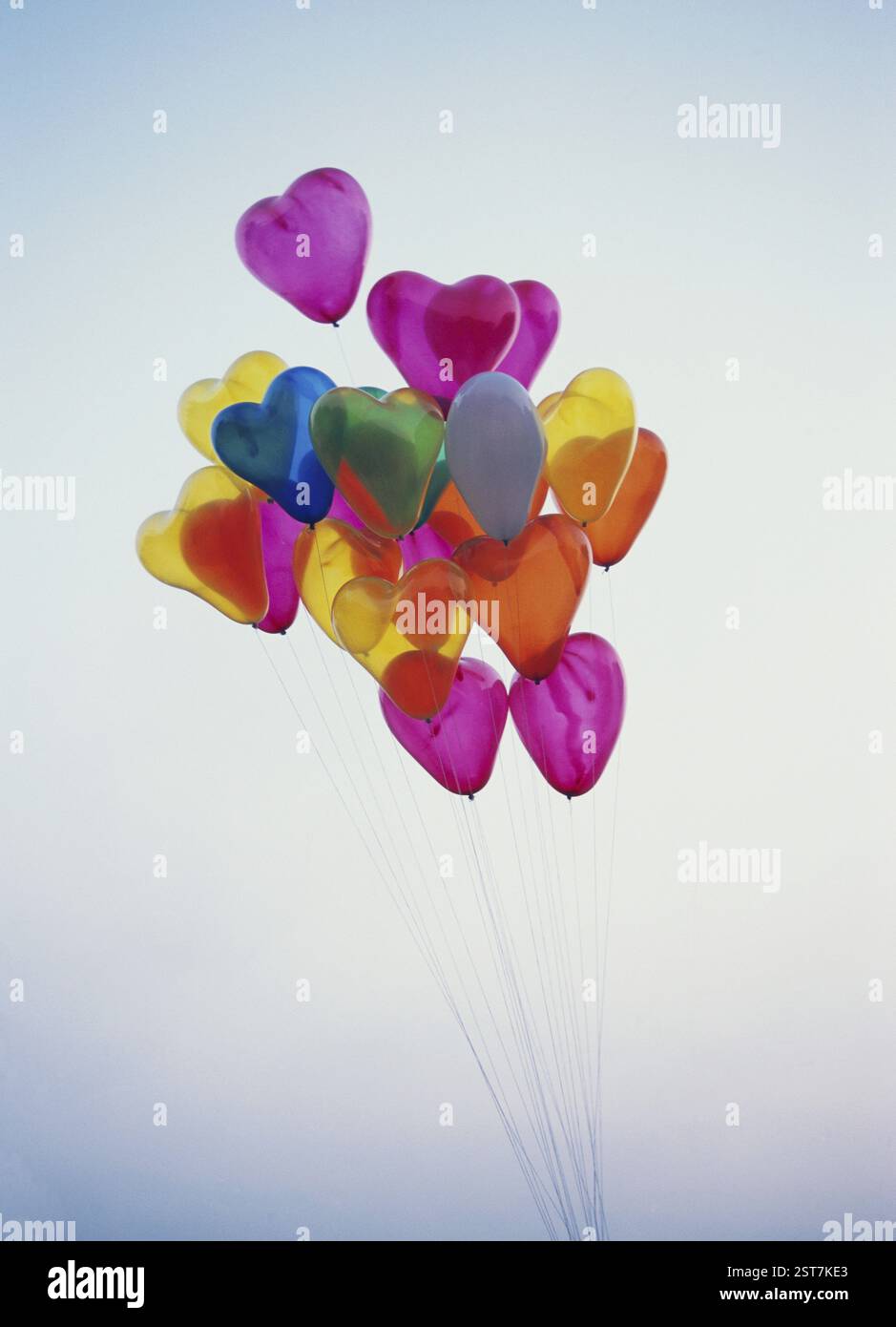 Balloons in heart shape Stock Photo - Alamy