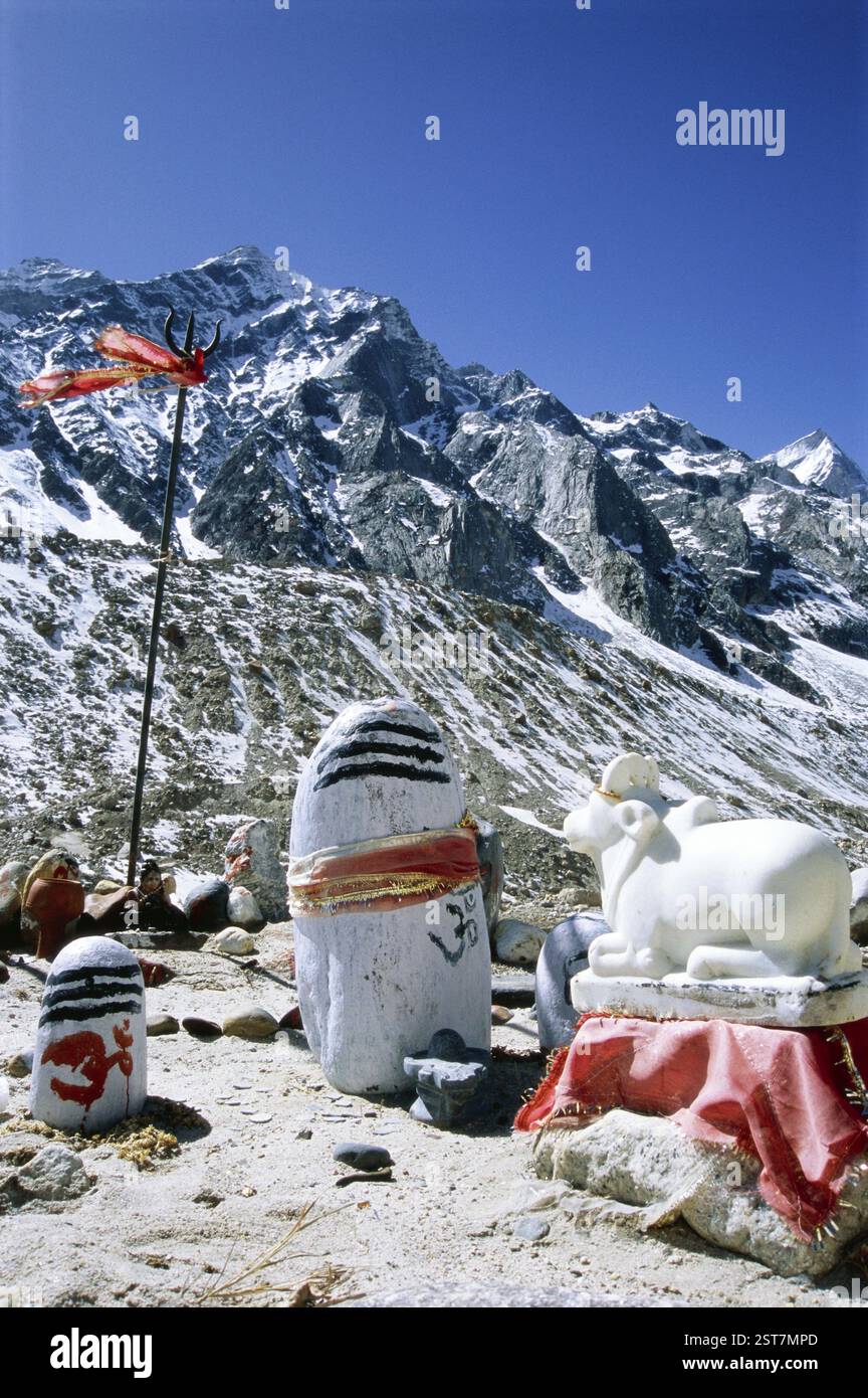 Place of Worship Gangotri, Uttaranchal, India, Asia Stock Photo