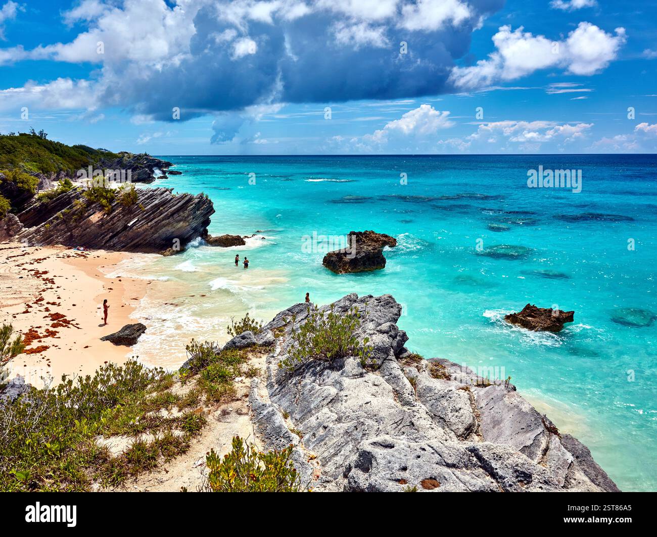 Bermuda Island Coastal Tropical Beaches Stock Photo Alamy