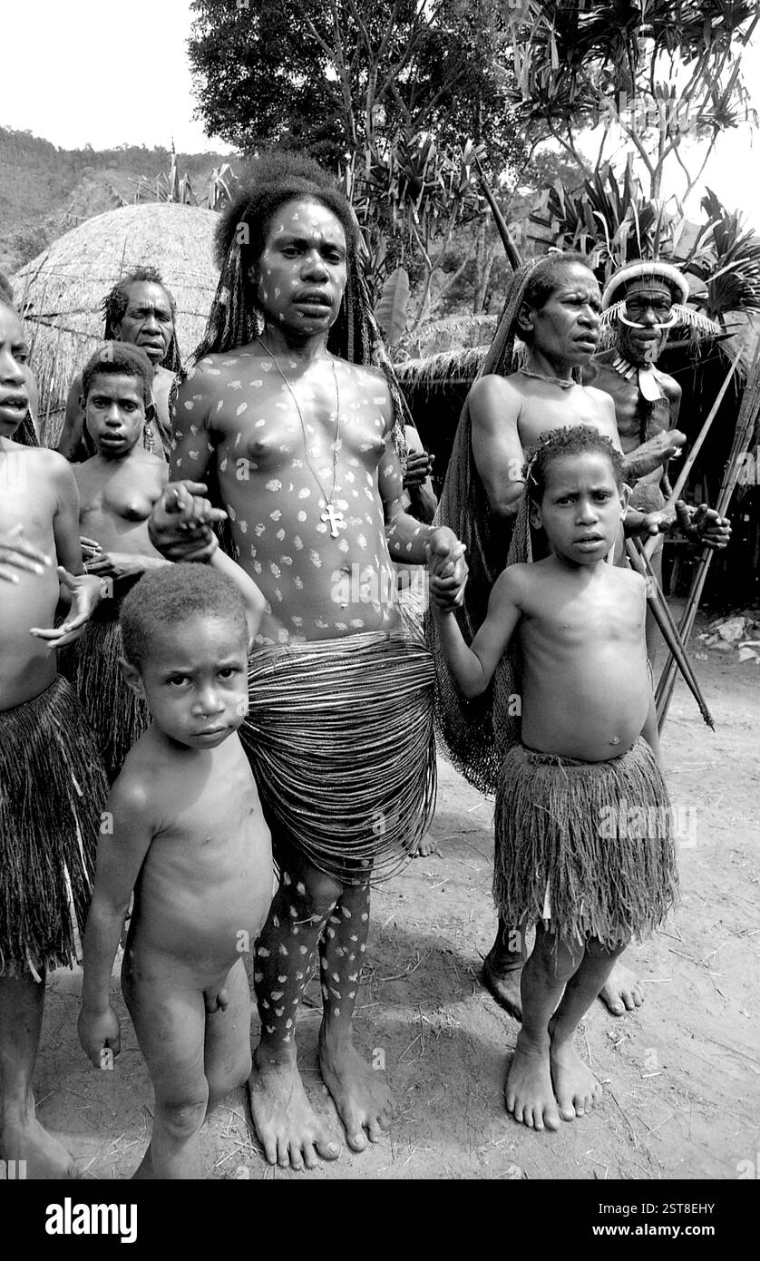 Dani Tribe, Baliem Valley, West Papua, Indonesia Stock Photo